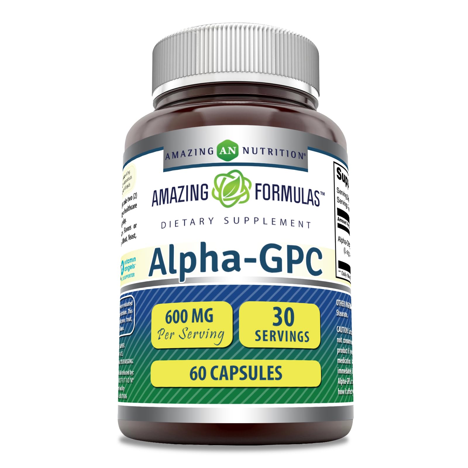 Foto 2 pulgar | Suplemento Amazing Formulas Alpha Gpc 600 Mg 60 Cápsulas - Venta Internacional.