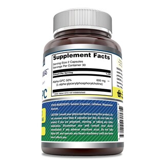 Foto 3 | Suplemento Amazing Formulas Alpha Gpc 600 Mg 60 Cápsulas - Venta Internacional.