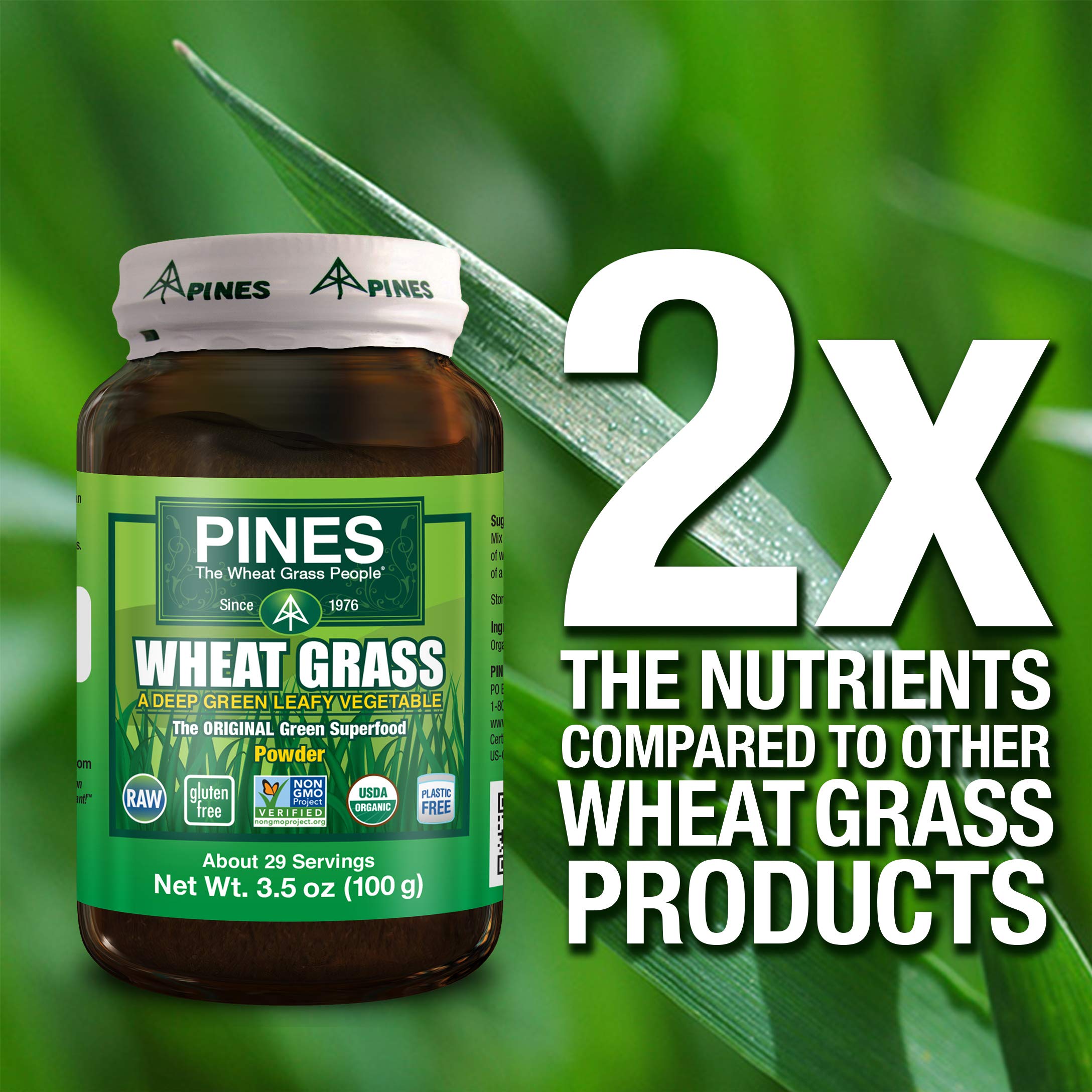 Foto 5 | Suplemento Alimenticio Pines de Hierba de Trigo en Polvo 100 g - Venta Internacional