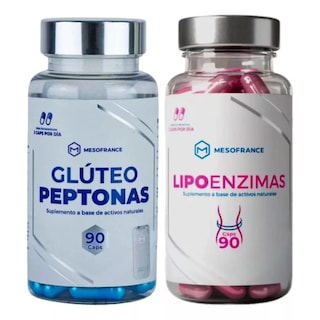 Foto 1 | Gluteo Peptonas + Lipoenzimas Mesofrance 90 Cápsulas