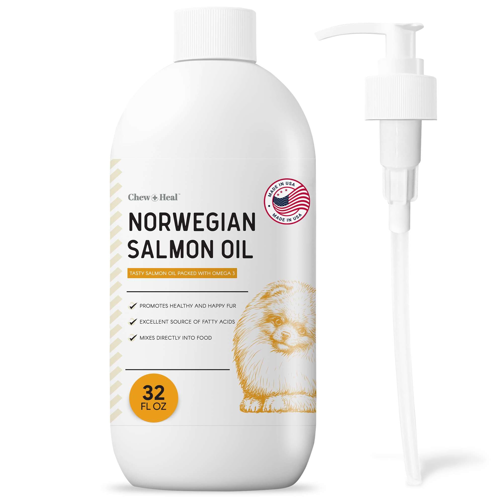 Foto 1 | Suplemento De Aceite De Salmón Noruego Chew + Heal 946 Ml Para Perros - Venta Internacional.