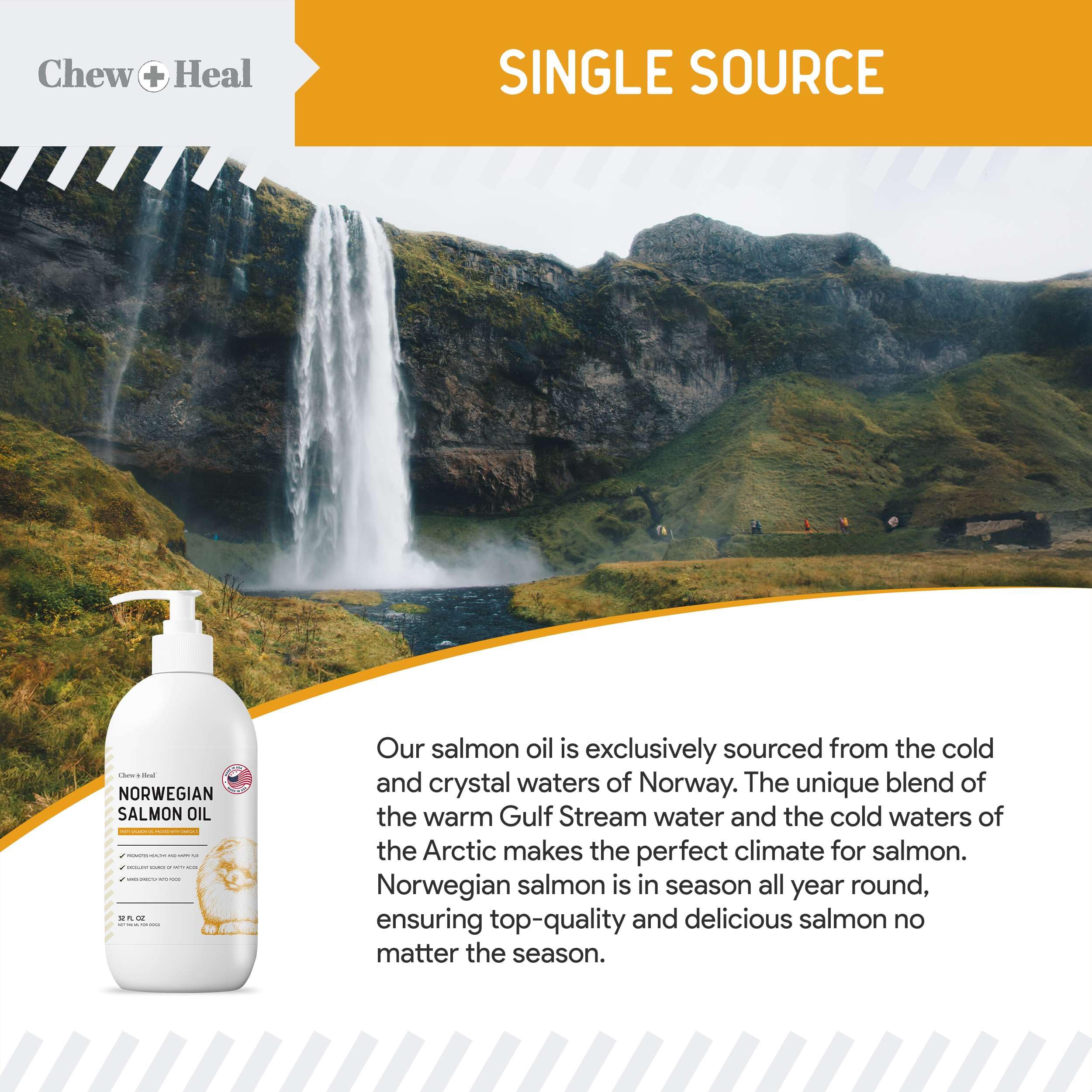 Foto 7 | Suplemento De Aceite De Salmón Noruego Chew + Heal 946 Ml Para Perros - Venta Internacional.
