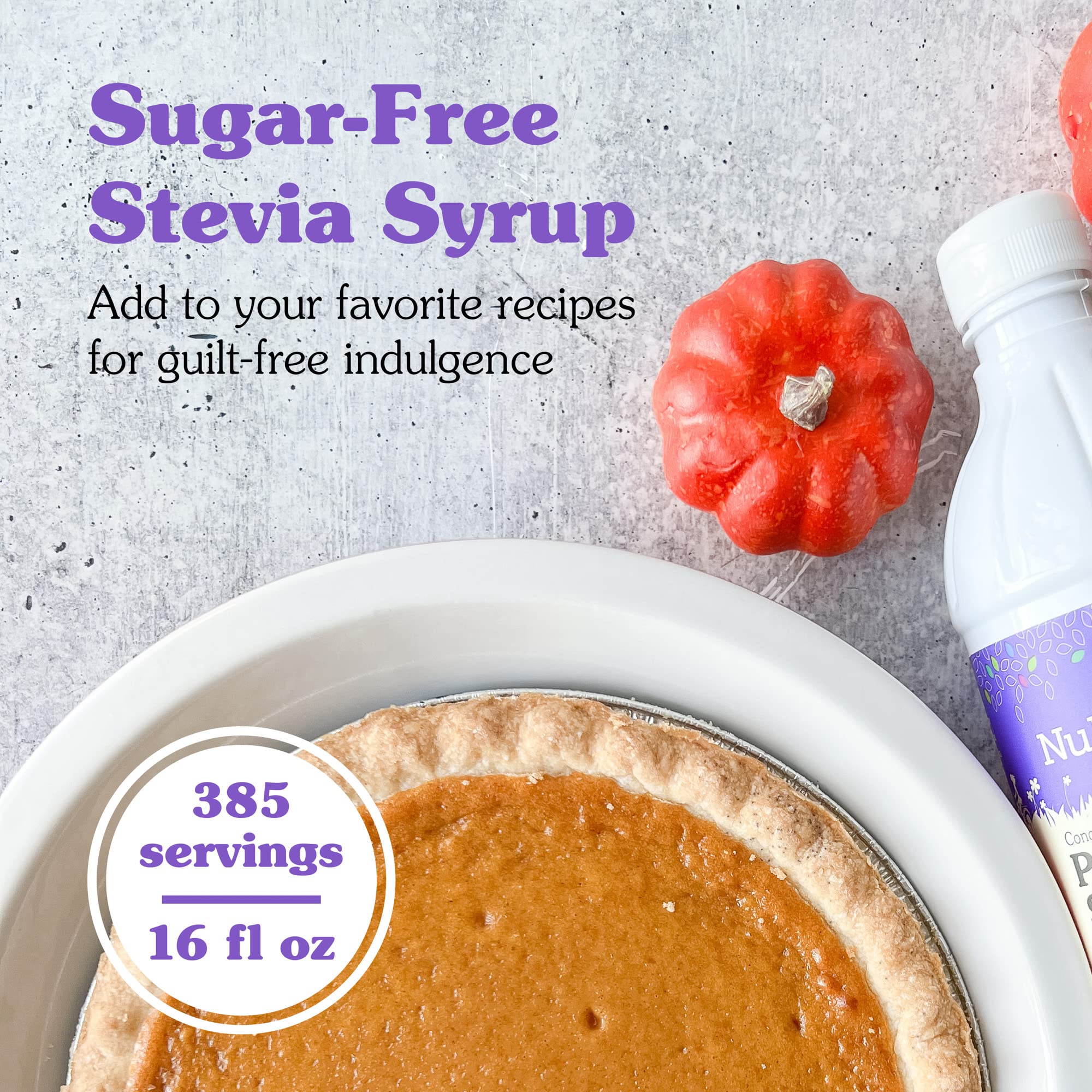 Foto 2 | Sirope De Stevia  Edulcorante Sin Azúcar Nunaturals  473 Ml  Calabaza - Venta Internacional.