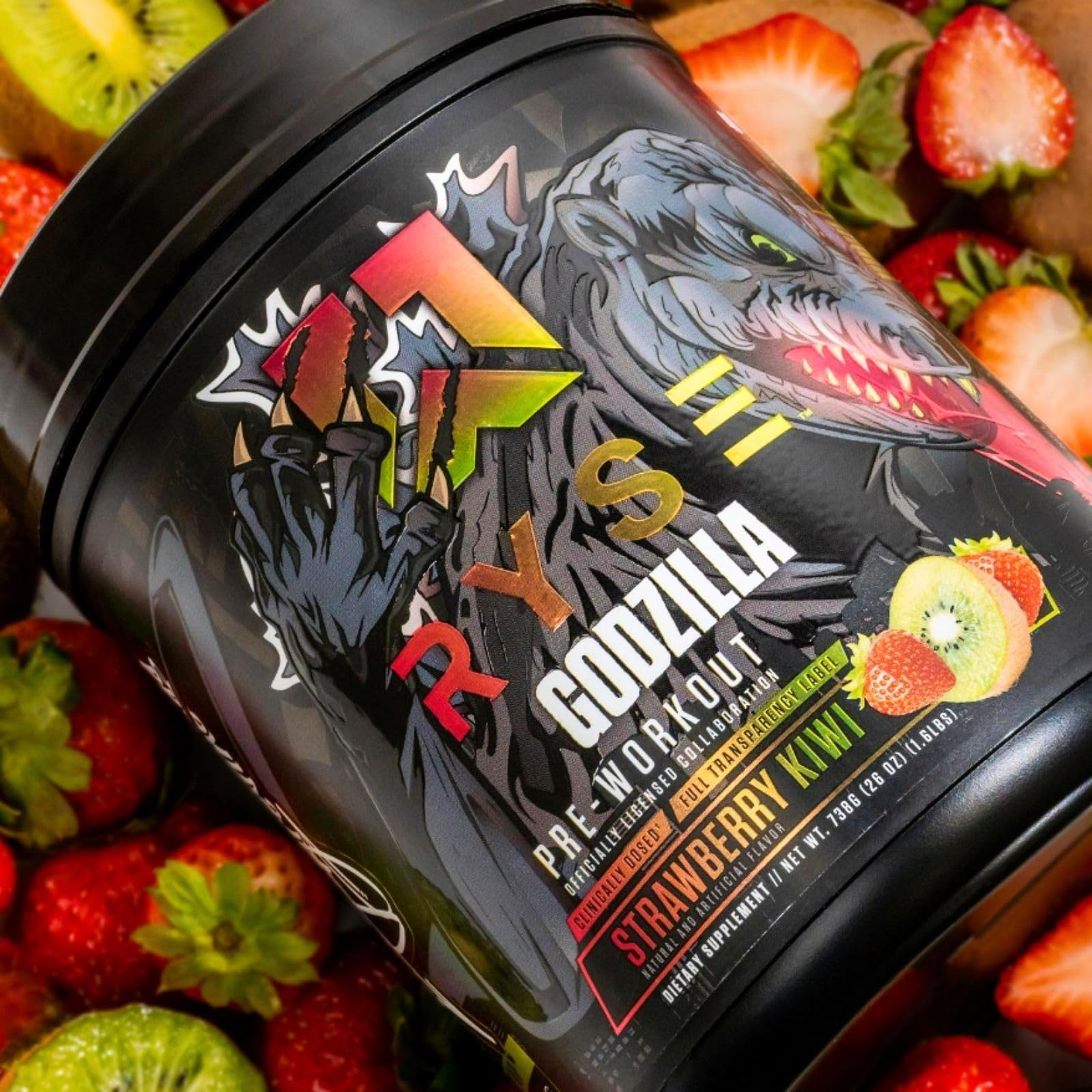 Foto 6 pulgar | Polvo Para Antes Del Entrenamiento Ryse Godzilla X Noel Deyzel Strawberry - Venta Internacional.
