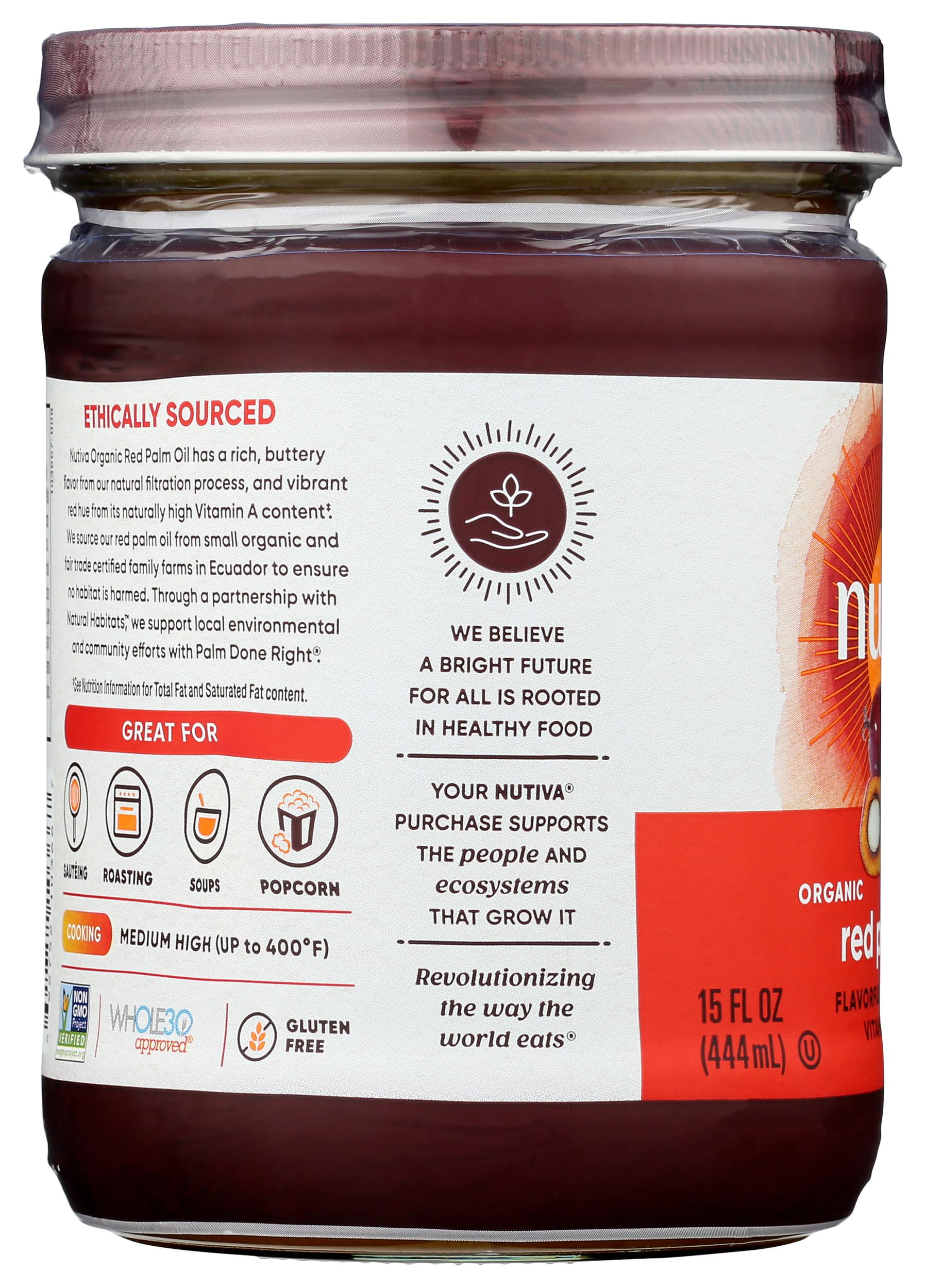 Foto 7 pulgar | Aceite De Palma Roja Nutiva Organic Fair Trade 450 Ml - Venta Internacional.