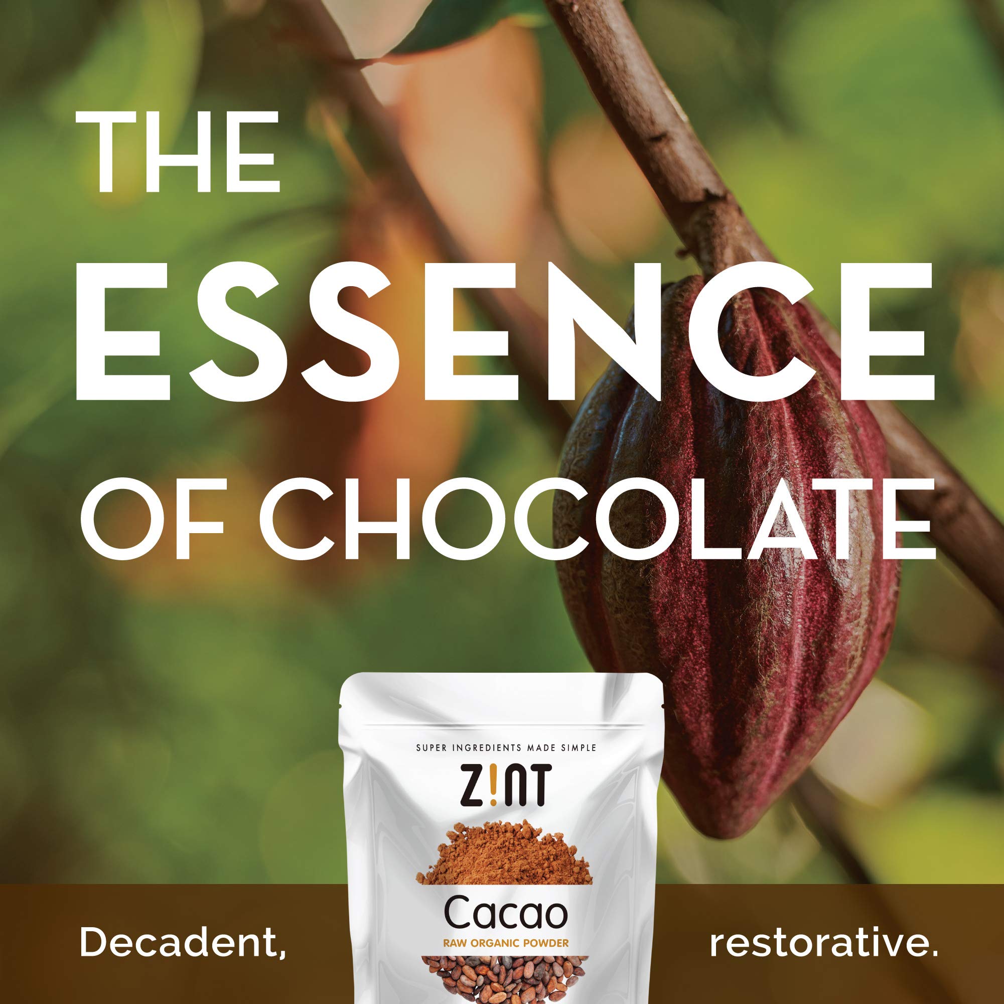 Foto 3 pulgar | Cacao En Polvo Zint Organic 240 Ml  Antienvejecimiento Certificado Paleo - Venta Internacional.