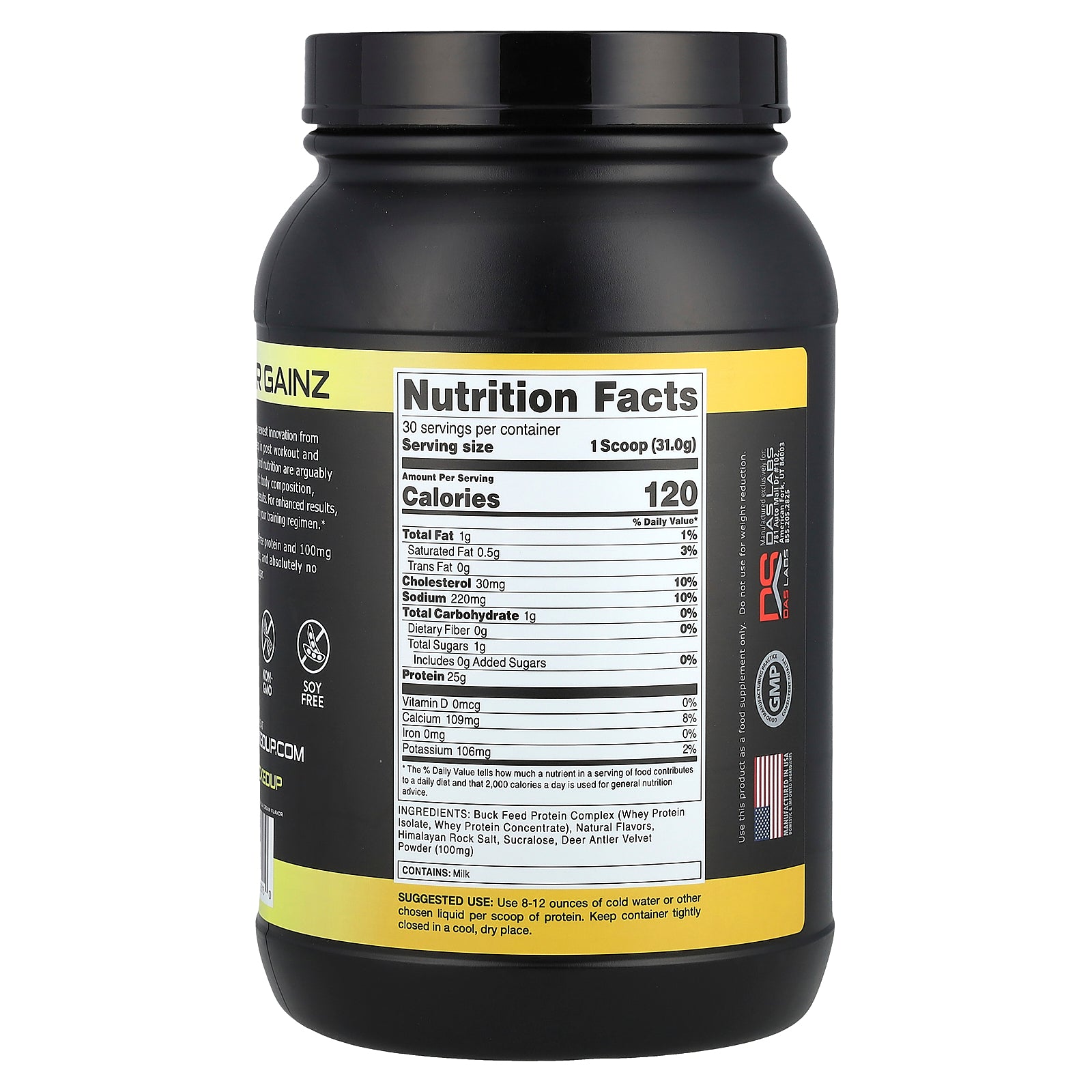 Foto 3 pulgar | Proteína En Polvo Bucked Up Buck Feed Original Swole Whip 930 G - Venta Internacional.