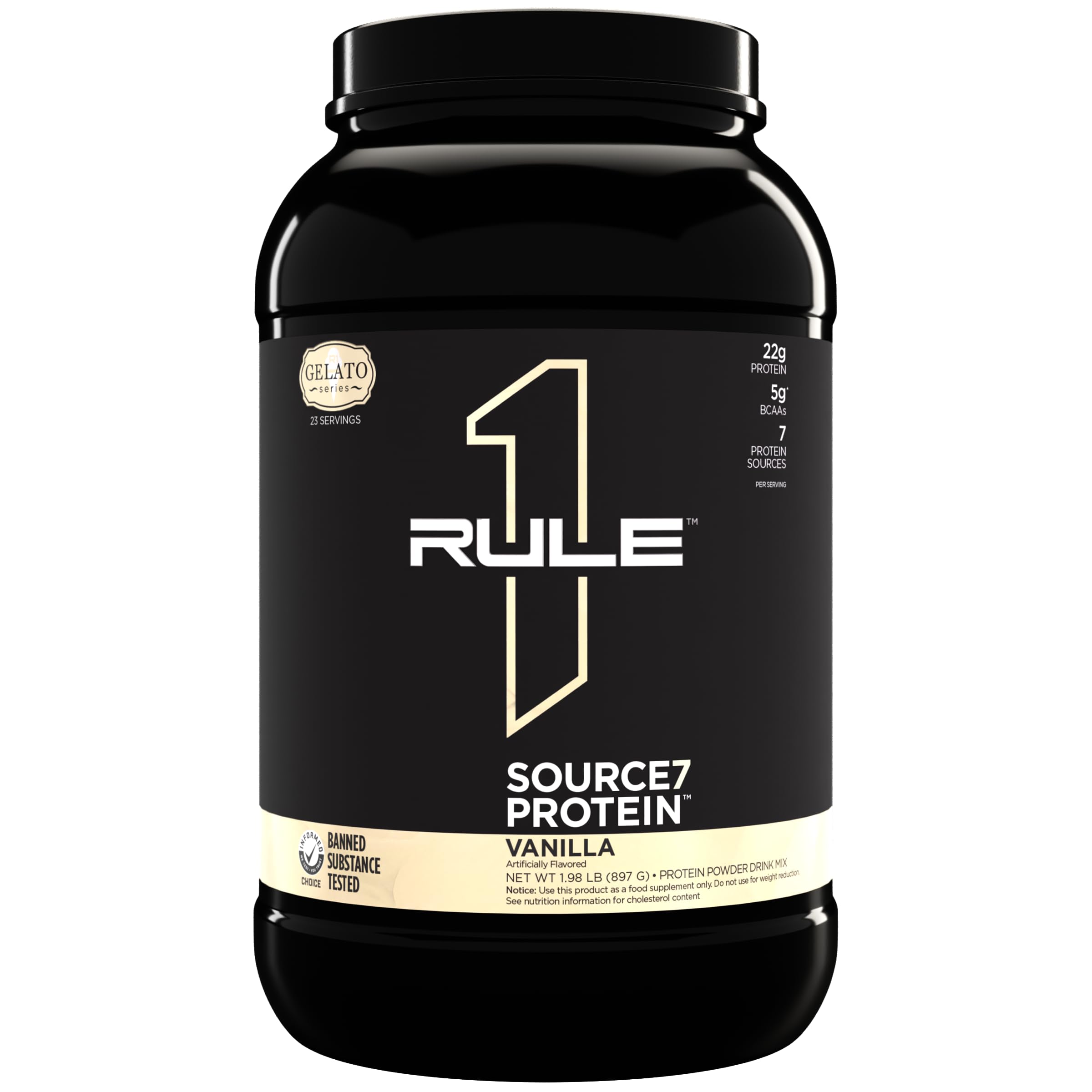 Foto 2 pulgar | Protein Powder Rule 1 Proteins Source 7 Vainilla 907 G - Venta Internacional.