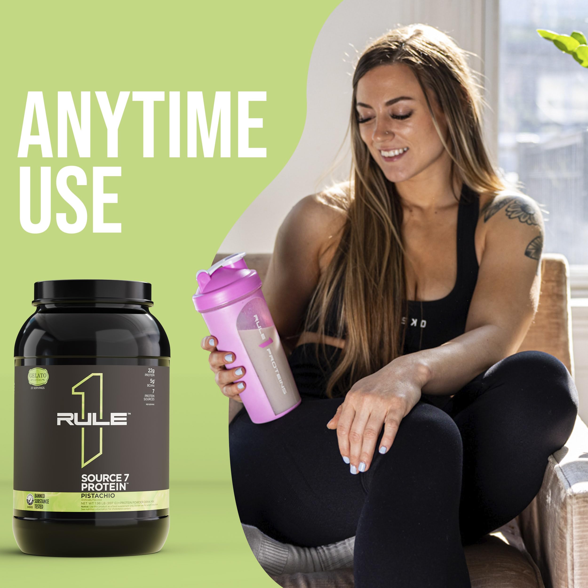 Foto 4 pulgar | Protein Powder Rule 1 Proteins Source 7 Vainilla 907 G - Venta Internacional.