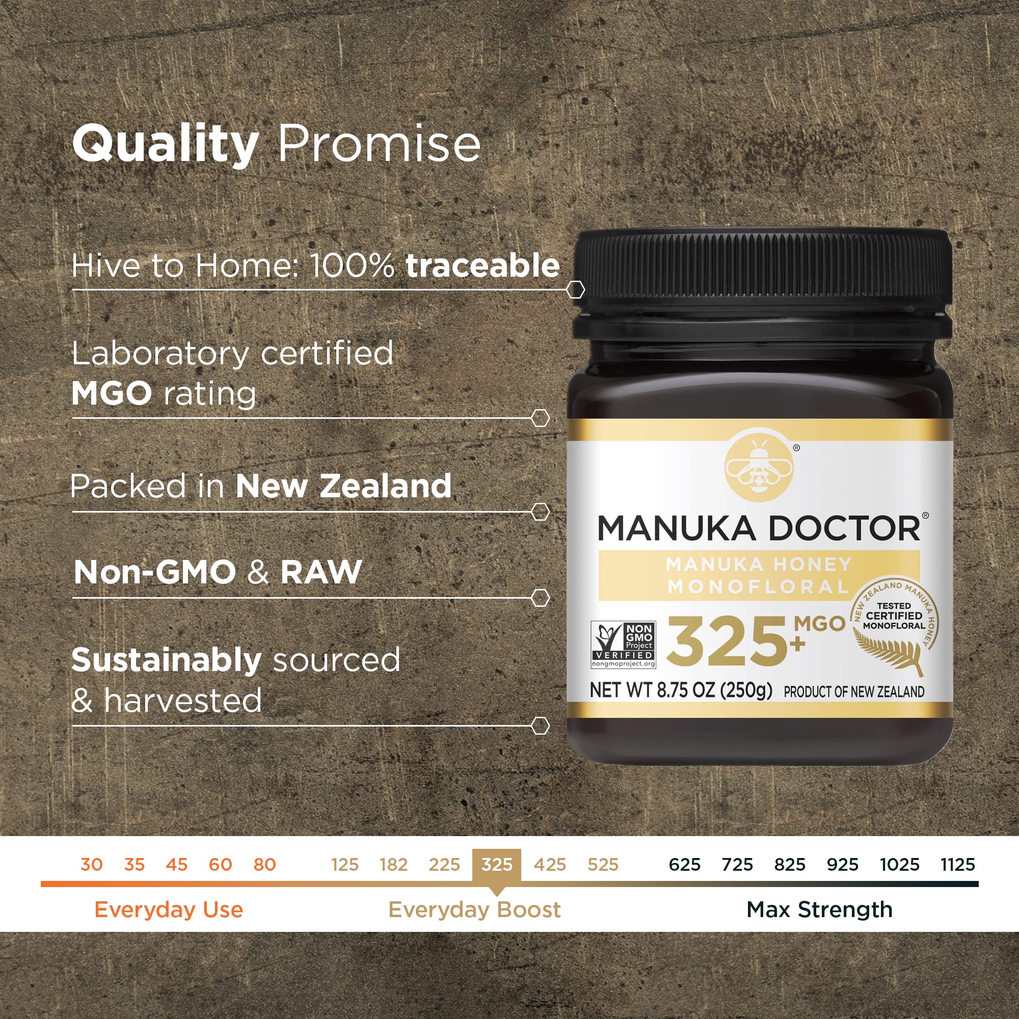 Foto 3 pulgar | Miel De Manuka Manuka Doctor Mgo 325+ 258 Ml 100% Pura De Nueva Zelanda - Venta Internacional.