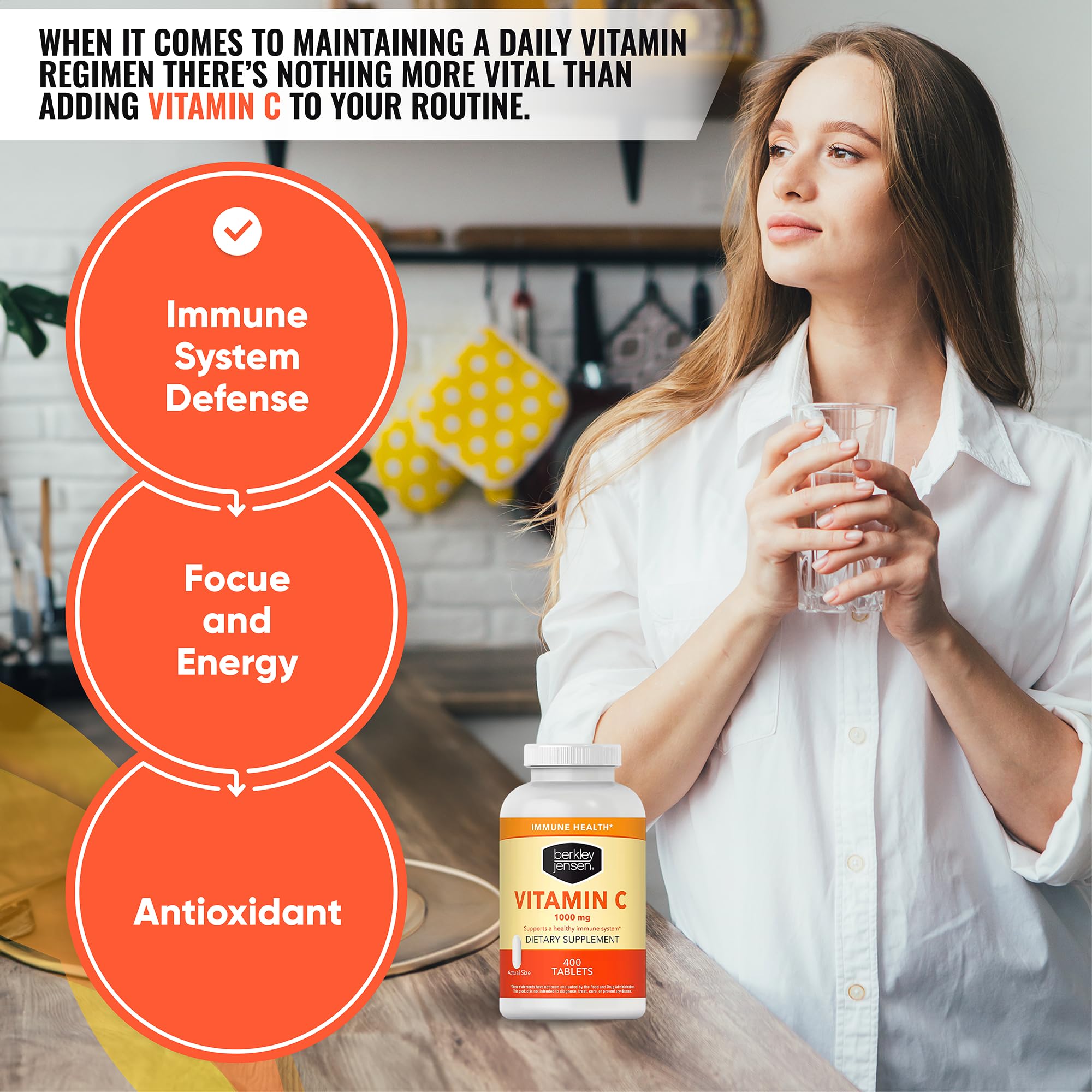 Foto 3 | Suplemento De Vitamina C Berkley Jensen 1000 Mg Extra Strength - Venta Internacional.