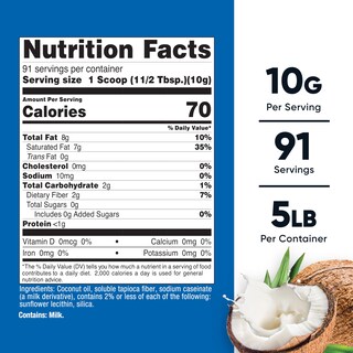 Foto 2 | Aceite De Coco En Polvo Nutricost 0.9 Kg (90 Porciones) Sin Ogm - Venta Internacional.