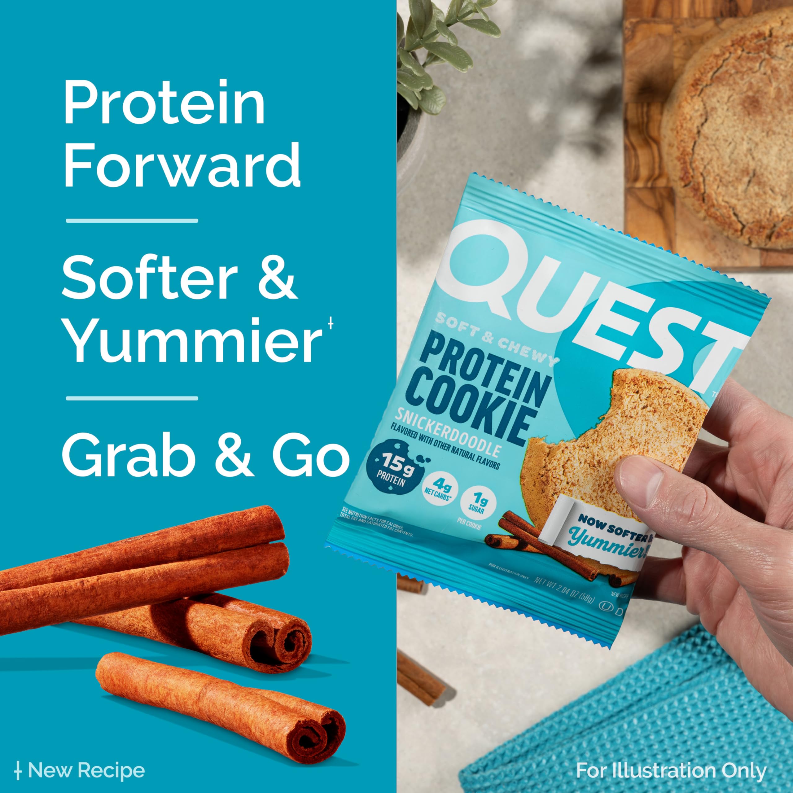 Foto 4 pulgar | Protein Cookie Quest Nutrition Snickerdoodle  15 G De Proteína - Venta Internacional.