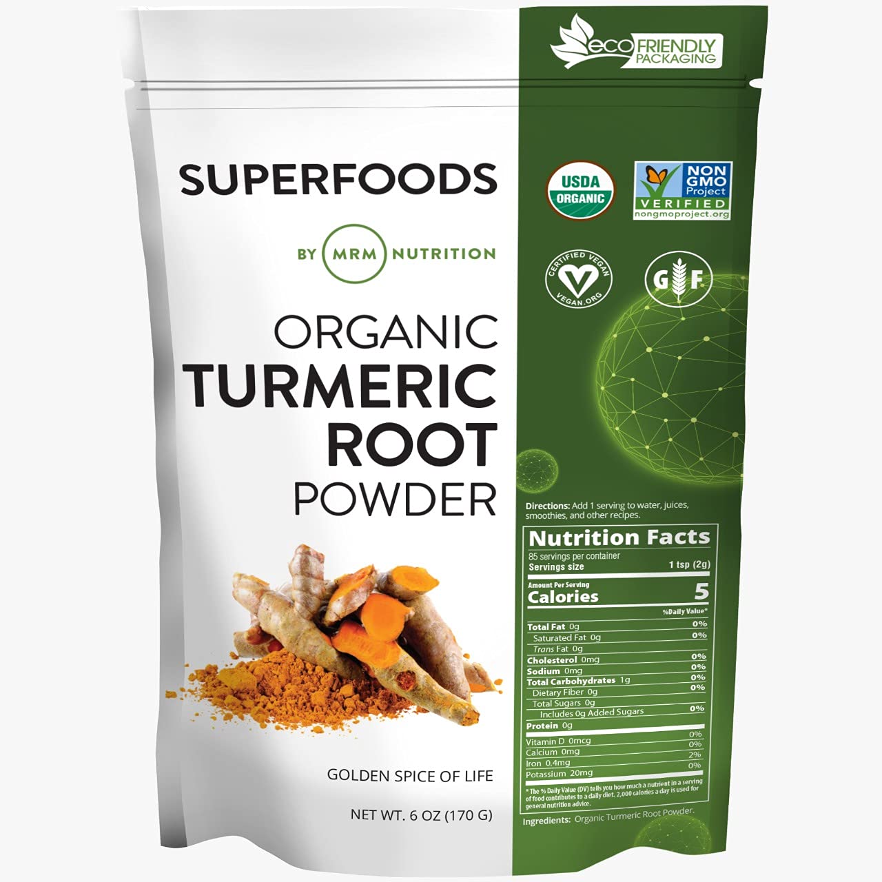 Foto 2 pulgar | Cúrcuma En Polvo Mrm Nutrition  Orgánica  Sin Gluten  Vegana  85 Porciones - Venta Internacional.