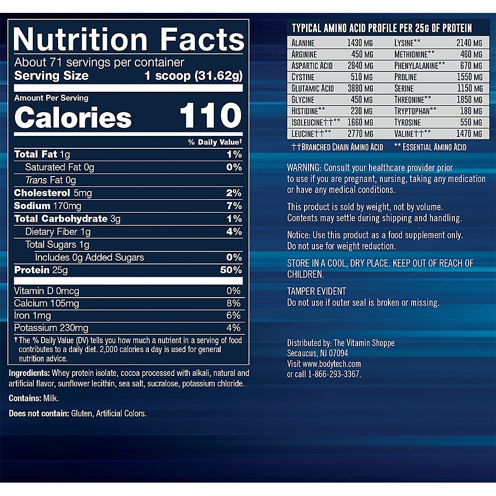 Foto 4 pulgar | Proteína En Polvo Bodytech De Chocolate Rico En Proteína De Suero De Leche  2 27 Kg - Venta Internacional.