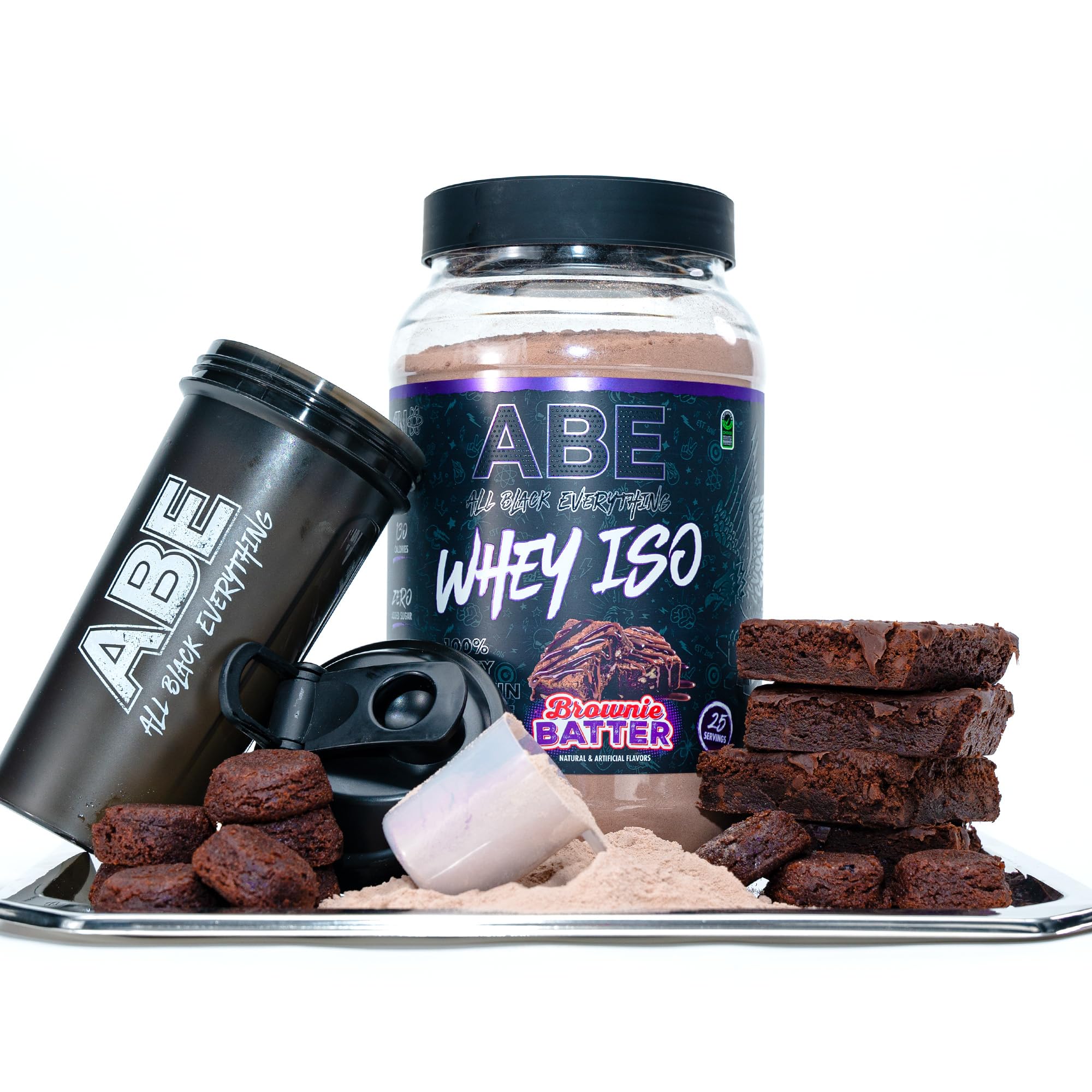 Foto 5 pulgar | Brownie De Proteína De Suero En Polvo Abe All Black Everything 25 G 27s - Venta Internacional.