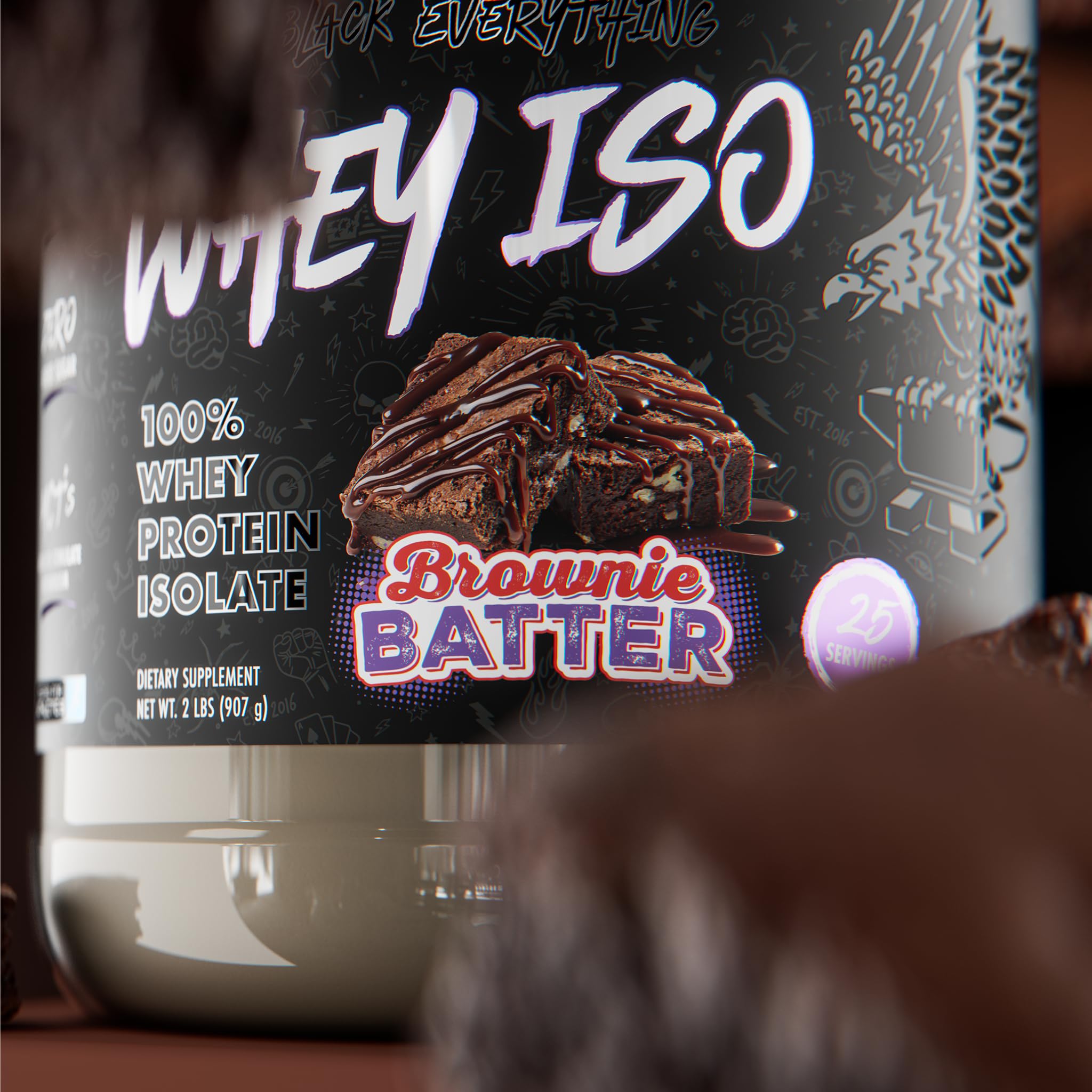 Foto 6 pulgar | Brownie De Proteína De Suero En Polvo Abe All Black Everything 25 G 27s - Venta Internacional.