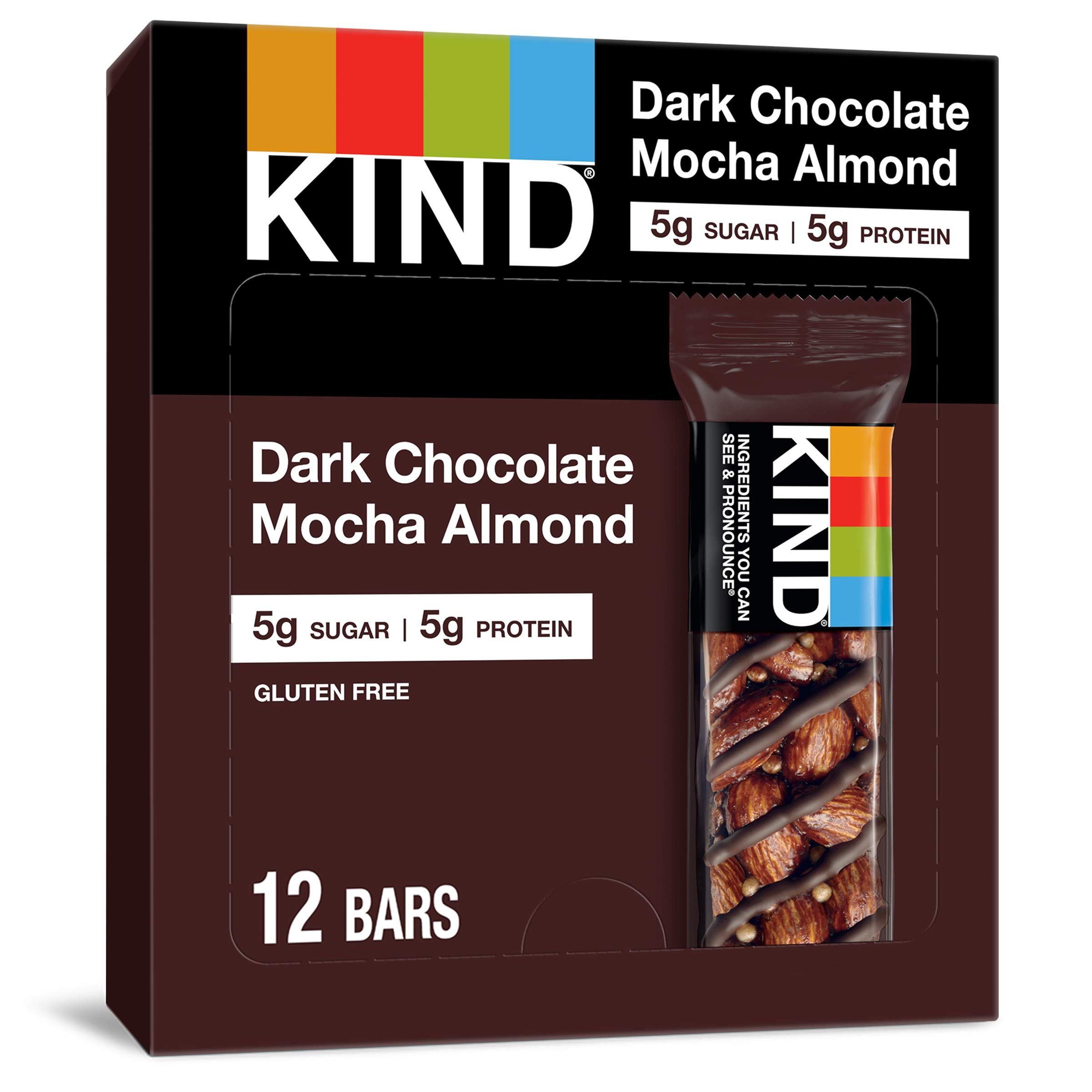 Foto 2 pulgar | Snack Bar Kind Chocolate Negro  Moca Y Almendras  40 G X 12 - Venta Internacional.