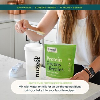 Foto 7 | Mezcla De Batido Proteico Nuzest Protein Greens + Berries 300 G - Venta Internacional.