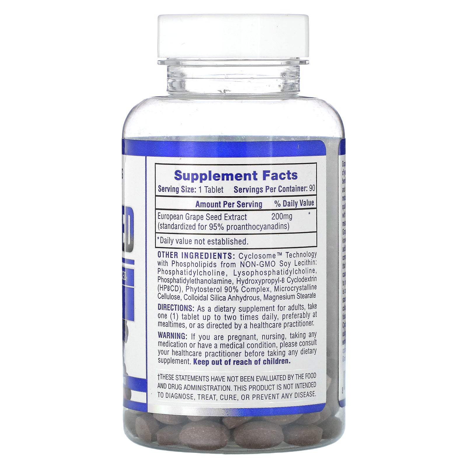 Foto 3 pulgar | Suplemento Hi Tech Pharmaceuticals De Semillas De Uva 200 Mg 90 Comprimidos - Venta Internacional.