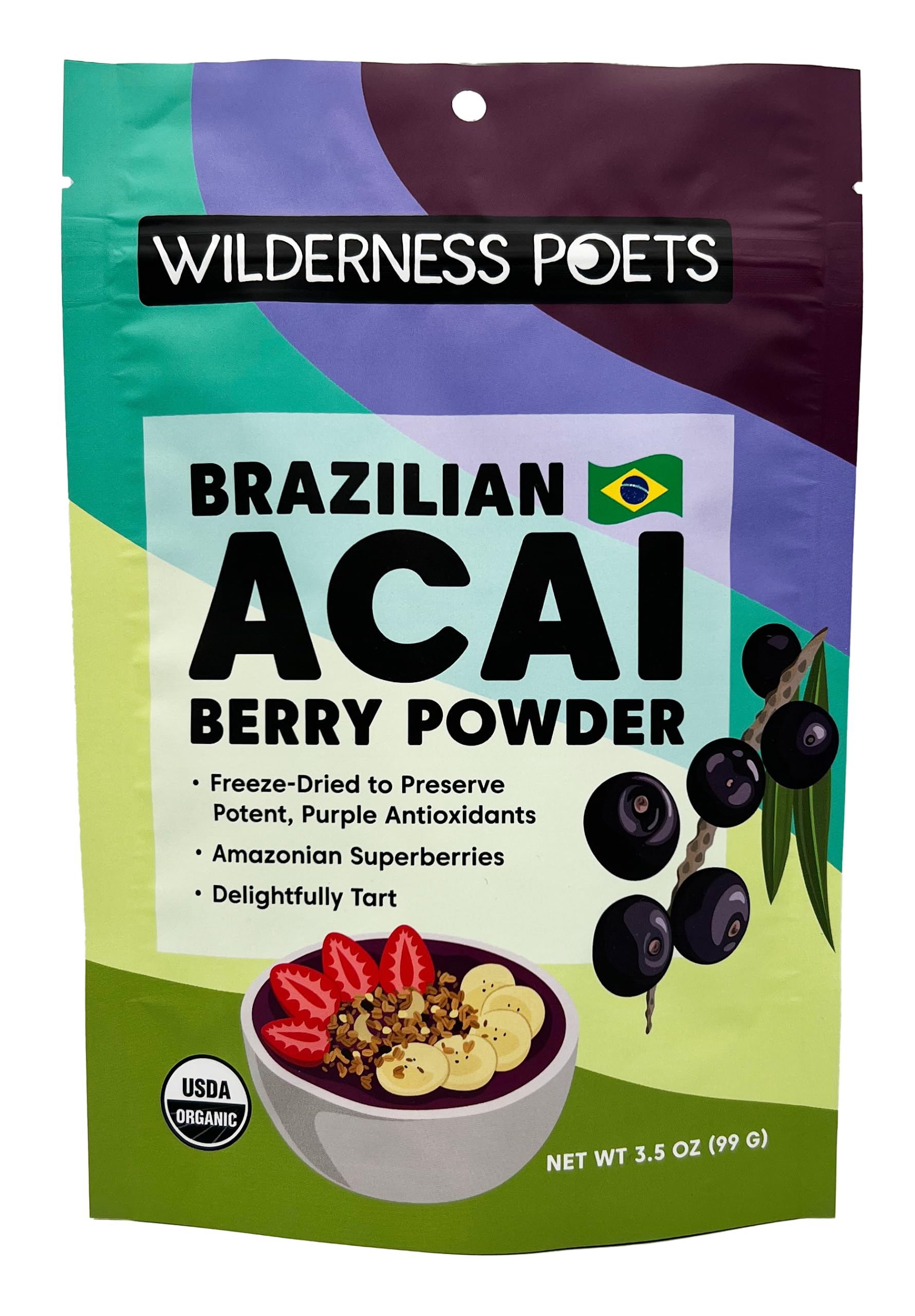 Foto 2 pulgar | Acai Powder Wilderness Poets Orgánico Liofilizado 100 G - Venta Internacional.