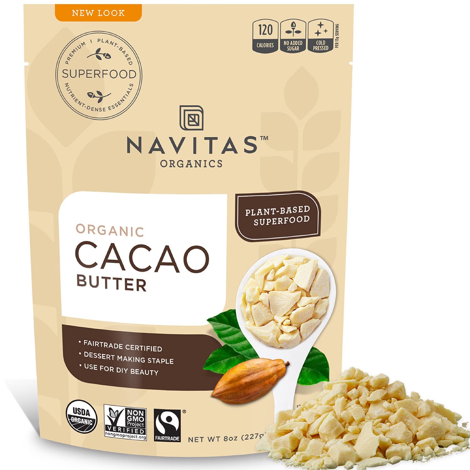 Foto 2 pulgar | Manteca De Cacao Navitas Organics  240 Ml  Orgánica  Sin Ogm  De Comercio Justo - Venta Internacional.