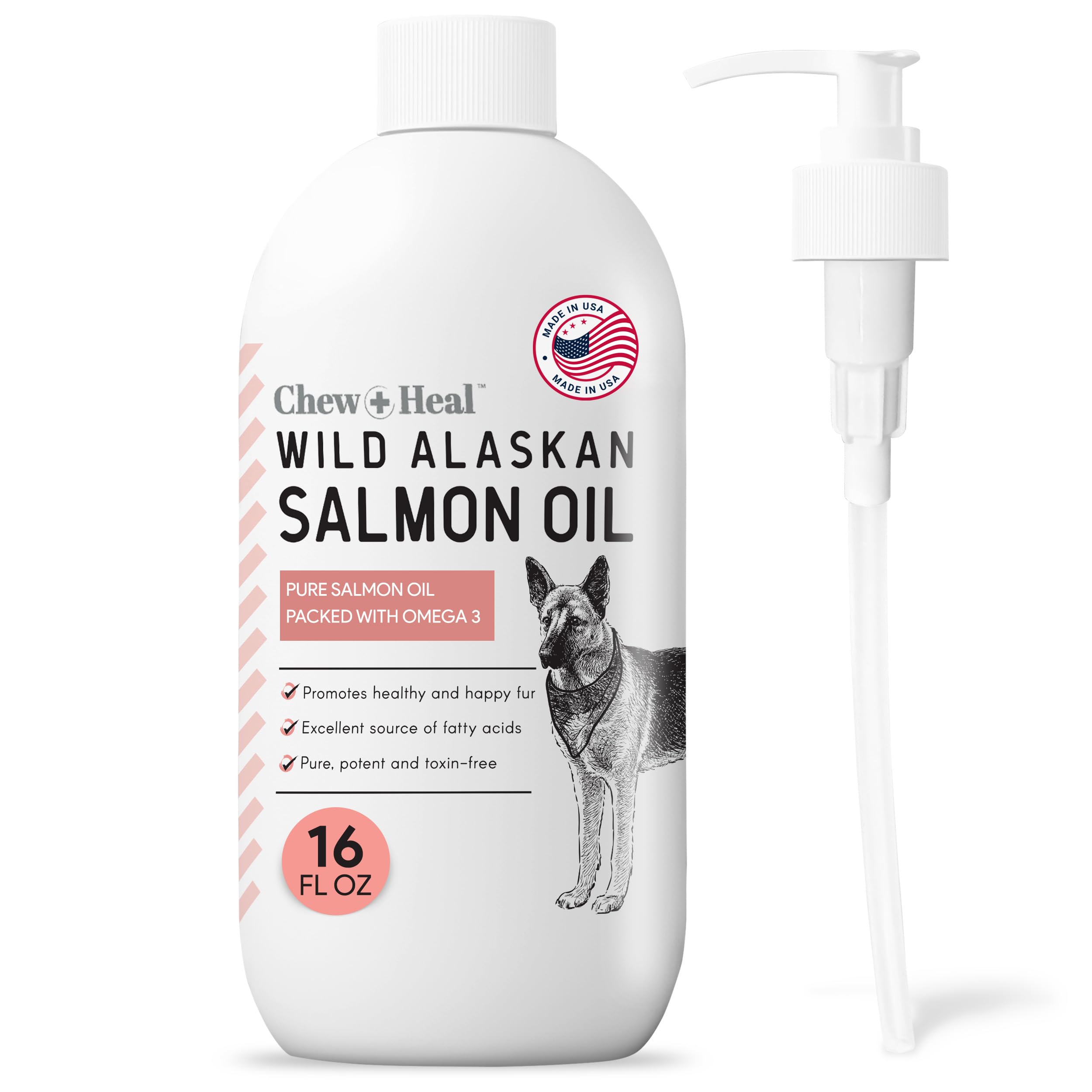 Foto 1 | Suplemento Chew + Heal De Aceite De Salmón Salvaje De Alaska  473 Ml  Para Perros - Venta Internacional.
