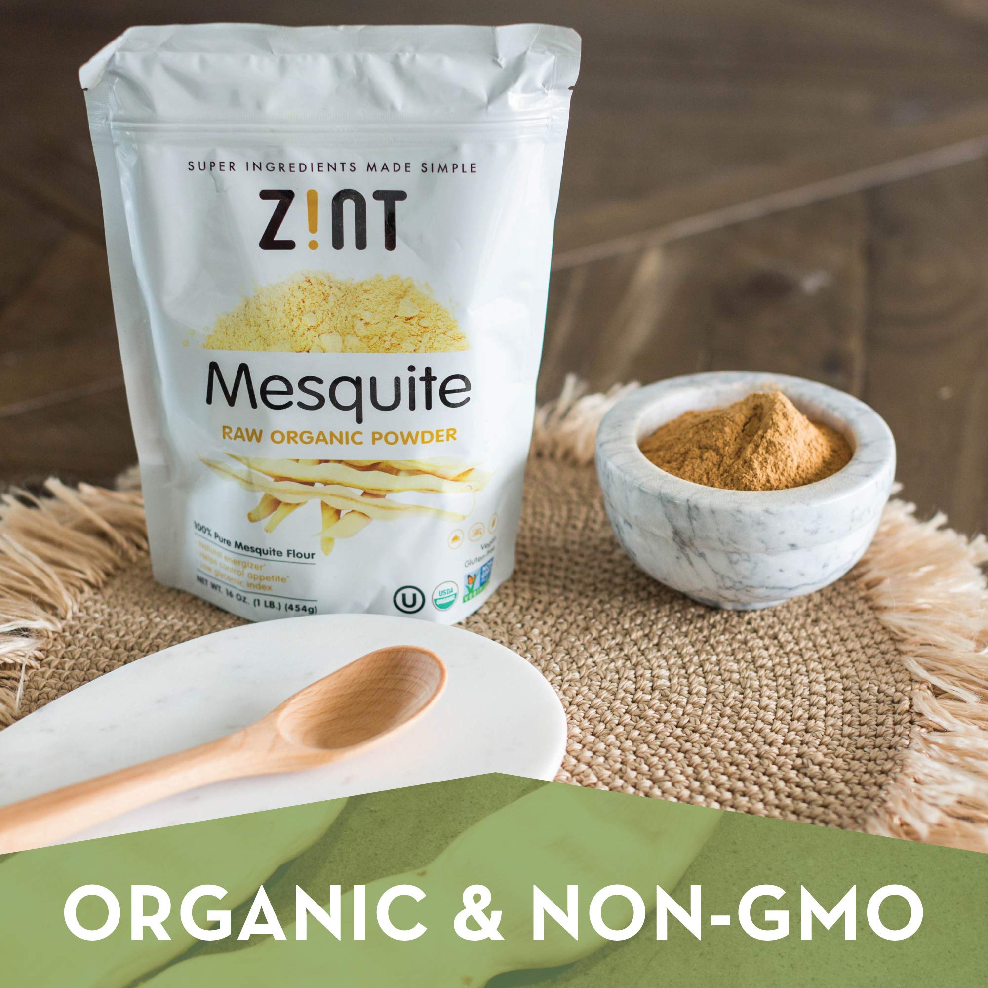 Foto 5 pulgar | Mezquite Crudo En Polvo Superfood Zint  473 Ml  Orgánico Y Vegano - Venta Internacional.