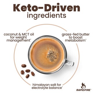 Foto 2 | Creamer Rapid Fire Ketogenic Con Aceite Mct Café Y Té 250 Ml - Venta Internacional.