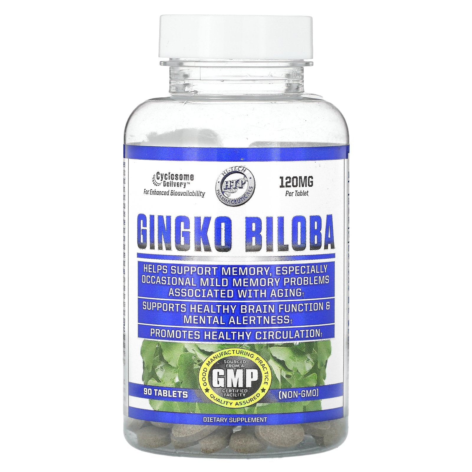 Foto 2 pulgar | Suplemento Hi Tech Pharmaceuticals Gingko Biloba 120 Mg 90 Comprimidos - Venta Internacional.