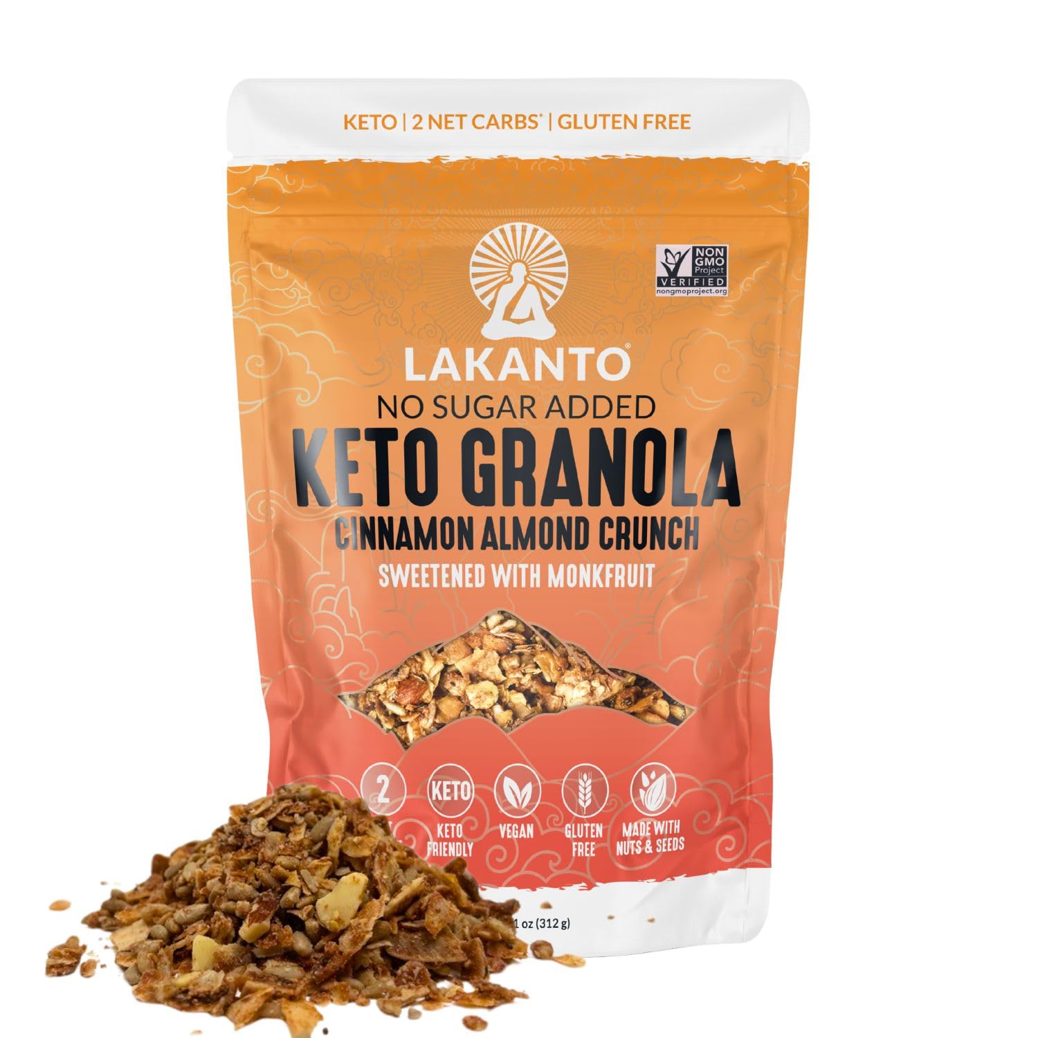 Foto 1 | Granola Lakanto Cinnamon Almond Crunch  325 Ml  Cetogénica Vegana - Venta Internacional.