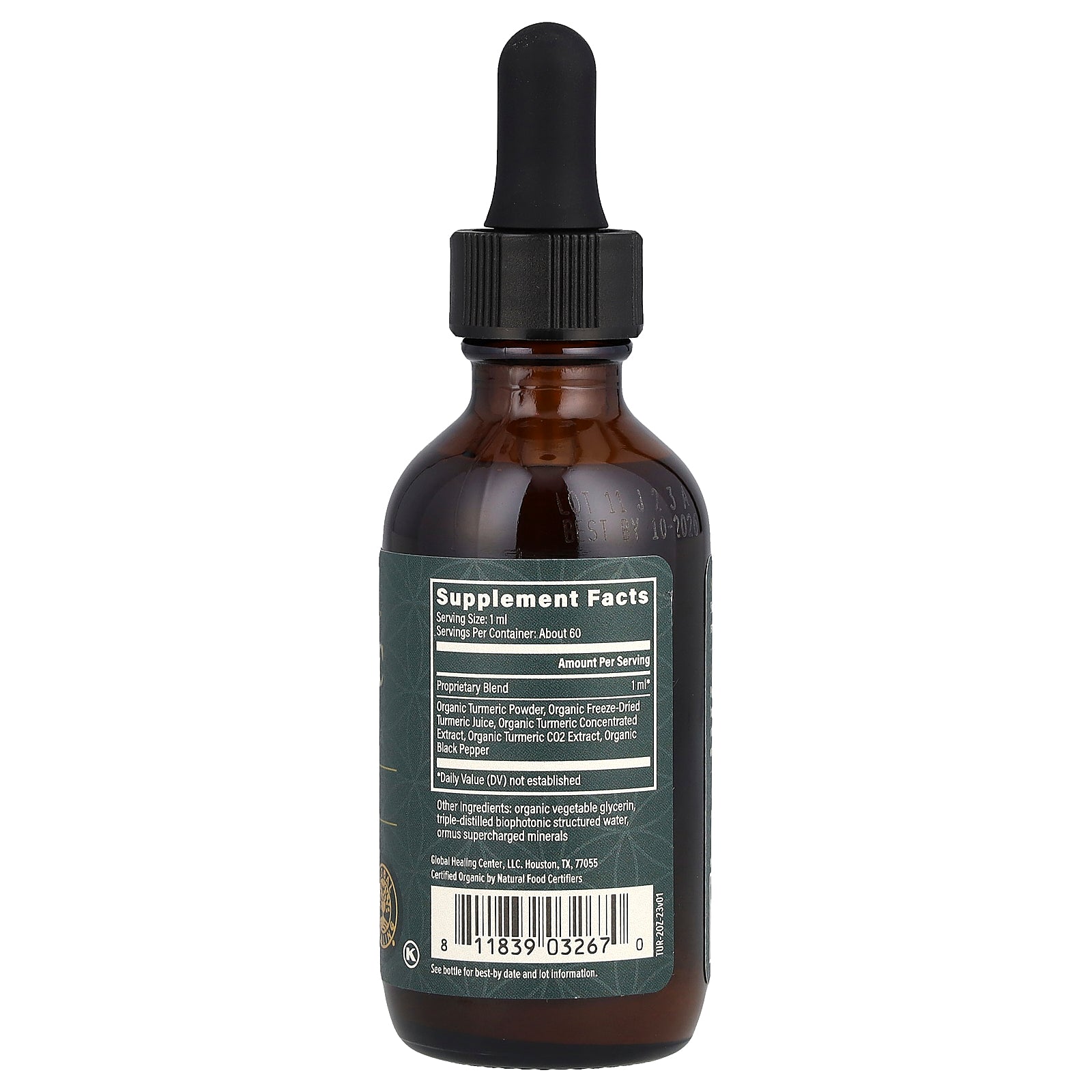 Foto 3 pulgar | Extracto De Hierbas De Cúrcuma Global Healing 59.2 Ml (2 Fl Oz) - Venta Internacional.