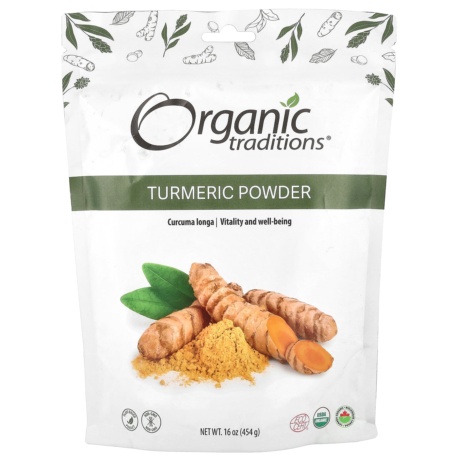 Foto 2 pulgar | Polvo De Cúrcuma Organic Traditions 454 G - Venta Internacional.