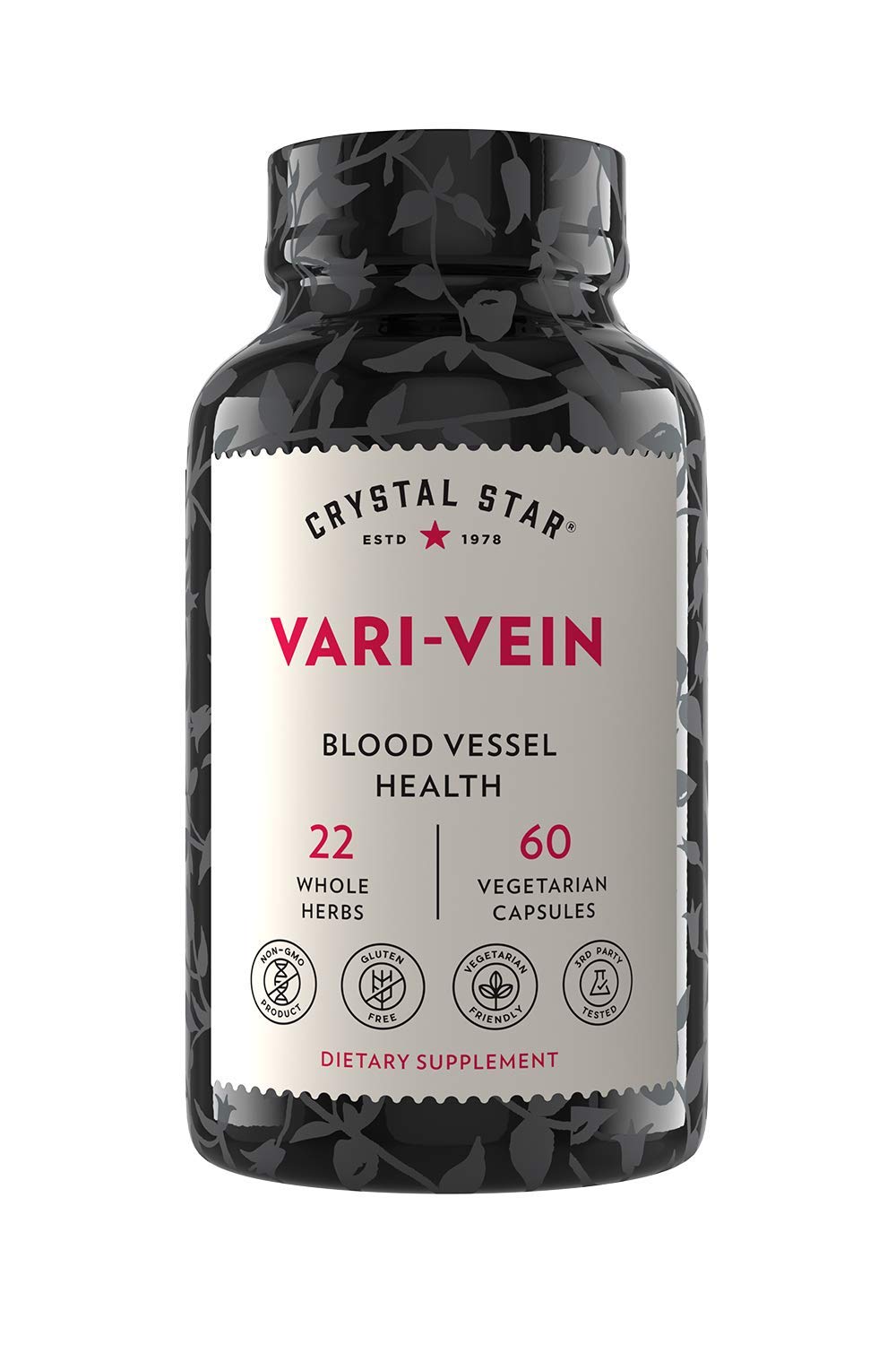 Foto 2 pulgar | Suplemento Crystal Star Vari-vein 60 Cápsulas - Venta Internacional.