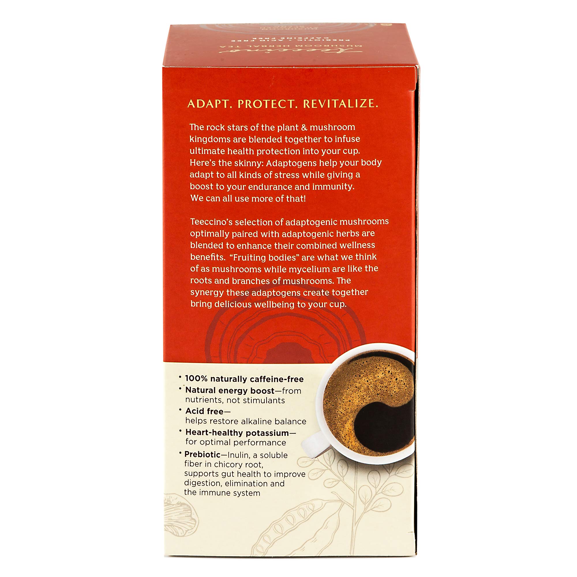 Foto 4 pulgar | Té De Hierbas Teeccino Chaga  Ashwagandha  Crema De Caramelo  25 Bolsas - Venta Internacional.
