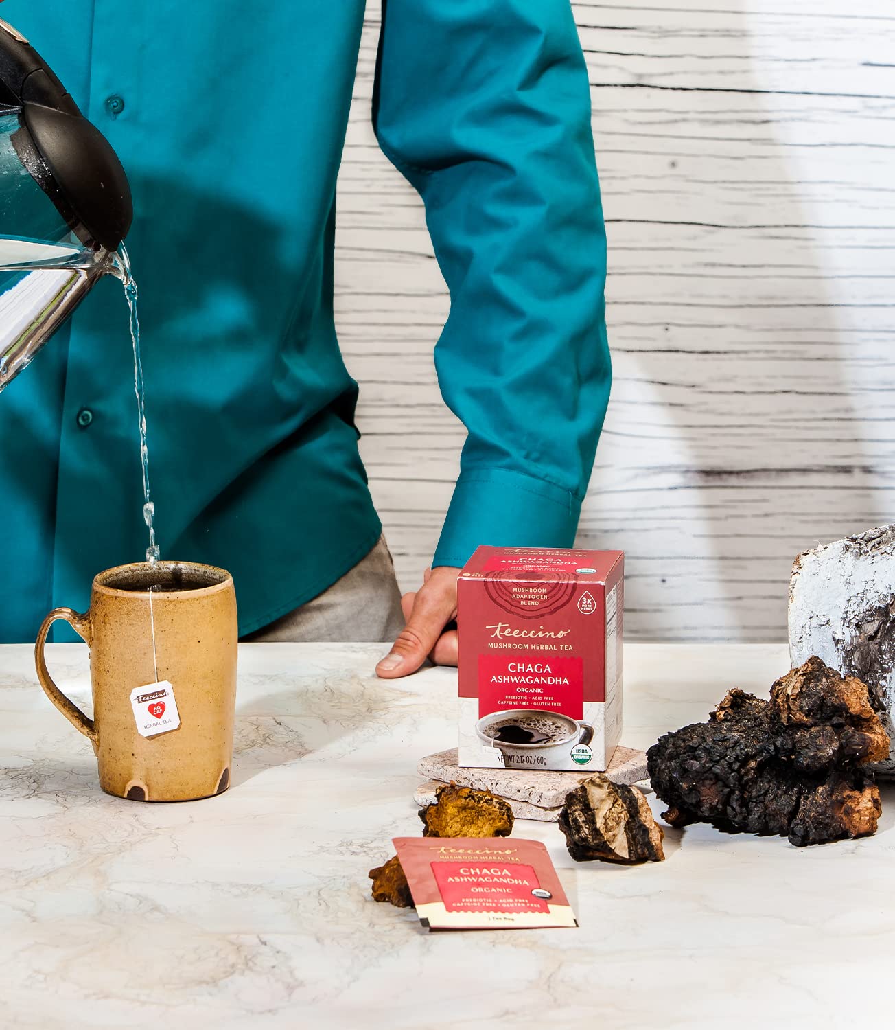 Foto 7 pulgar | Té De Hierbas Teeccino Chaga  Ashwagandha  Crema De Caramelo  25 Bolsas - Venta Internacional.