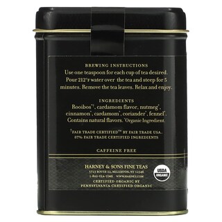 Foto 2 | Té De Hierbas Harney & Sons Organic Rooibos Chai 112 G - Venta Internacional.