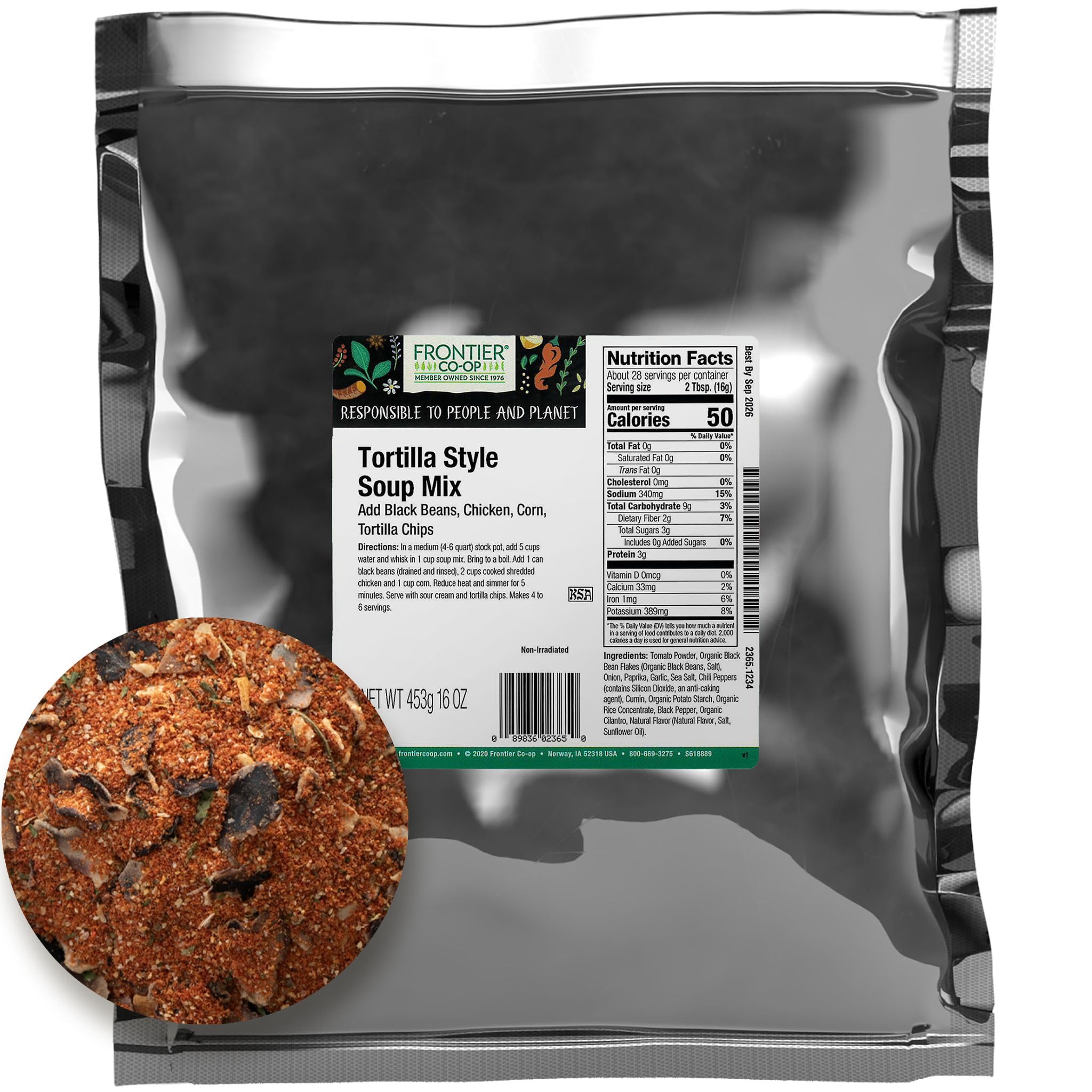 Foto 2 pulgar | Mezcla Para Sopa Frontier Bulk Tortilla Style 473 Ml - Venta Internacional.