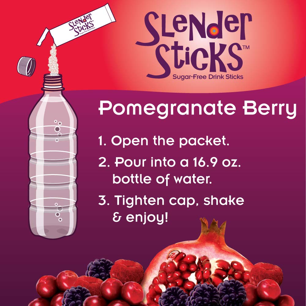 Foto 3 pulgar | Sticks Para Bebidas Now Foods Slender Sticks Pomegranate Berry  12 Unidades - Venta Internacional.