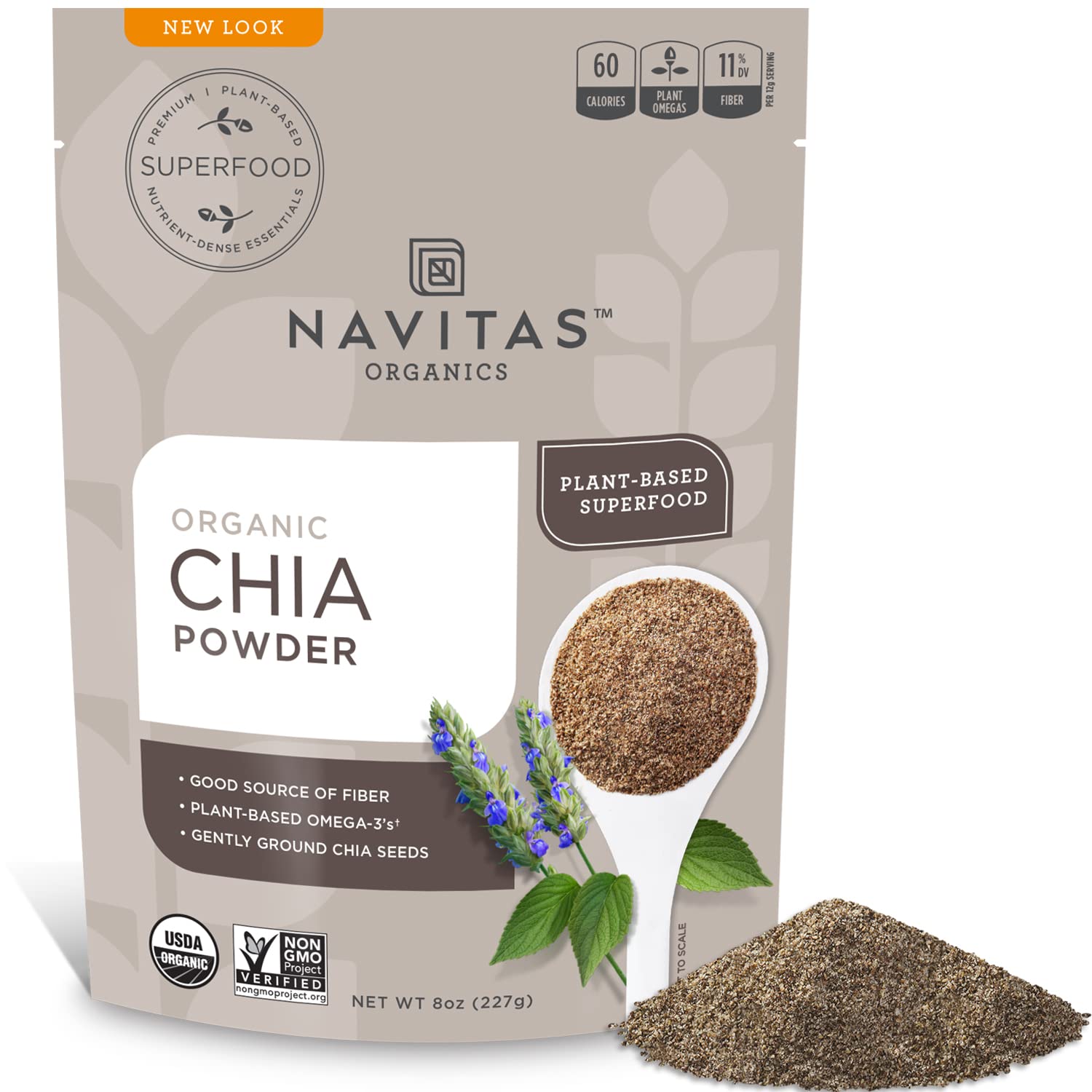Foto 2 pulgar | Polvo De Chía Navitas Organics 240 Ml Orgánico - Venta Internacional.