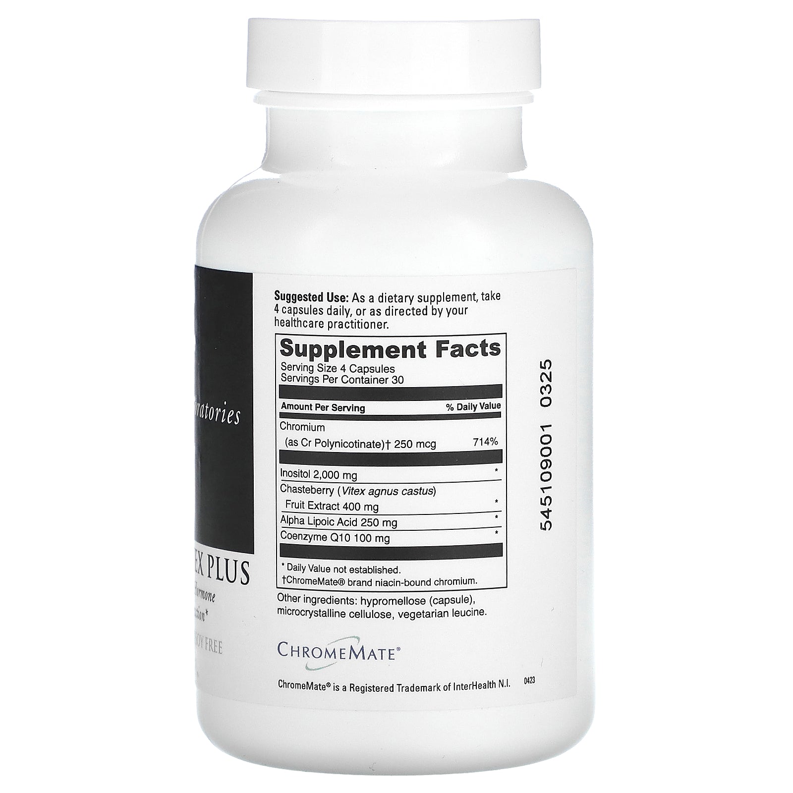Foto 2 | Suplemento Davinci Laboratories Inositol + Vitex Plus 120 Cápsulas - Venta Internacional.