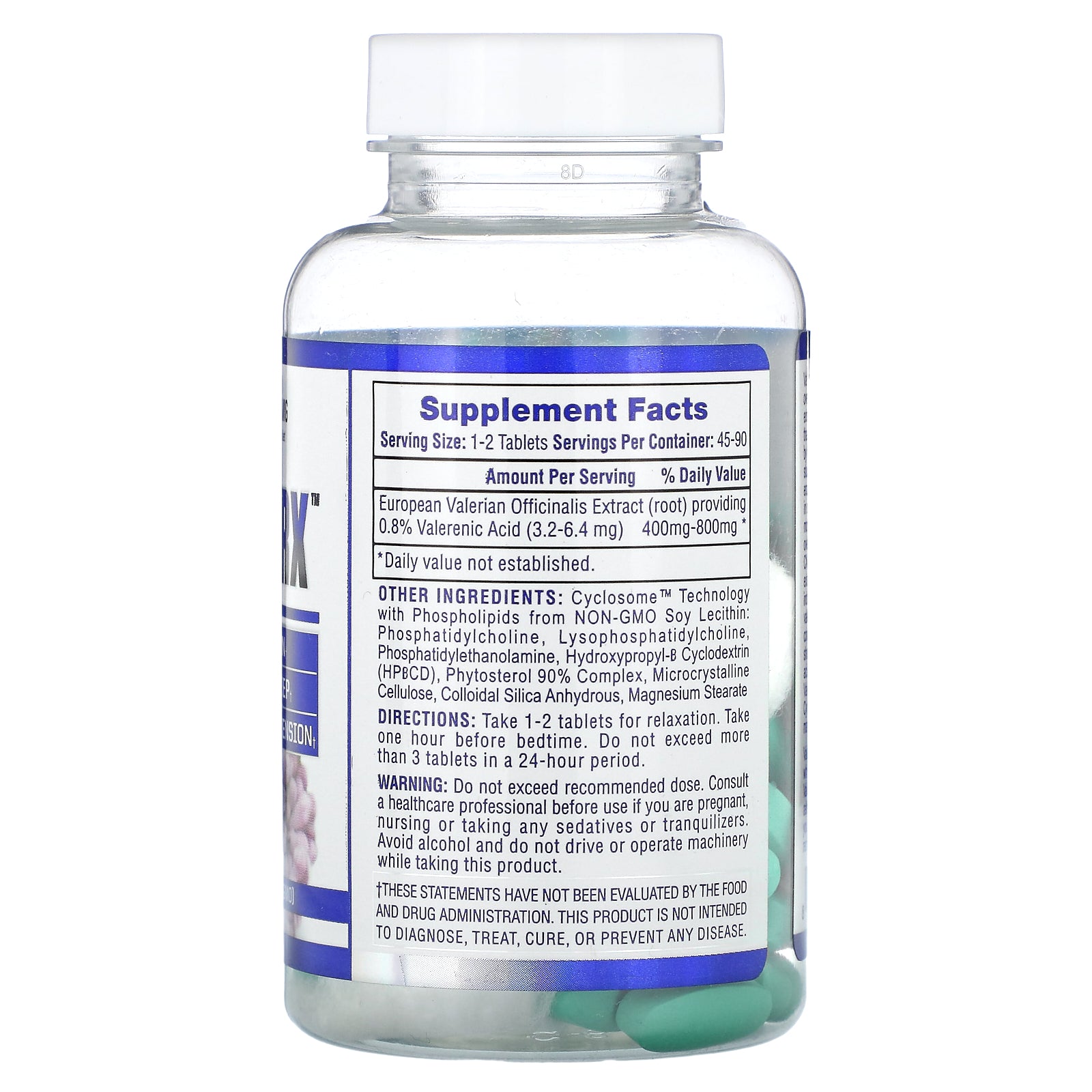 Foto 2 | Suplemento Hi Tech Pharmaceuticals Valerian-rx 400 Mg 90 Comprimidos - Venta Internacional.