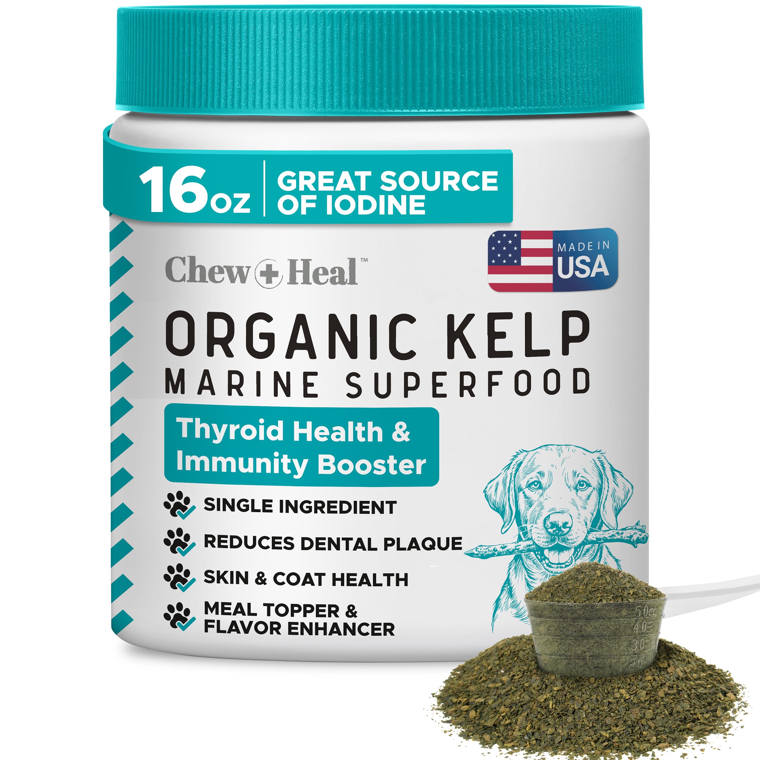 Foto 1 | Suplemento De Algas Marinas Chew + Heal Labs Para Perros 473 Ml Con Cuchara - Venta Internacional.