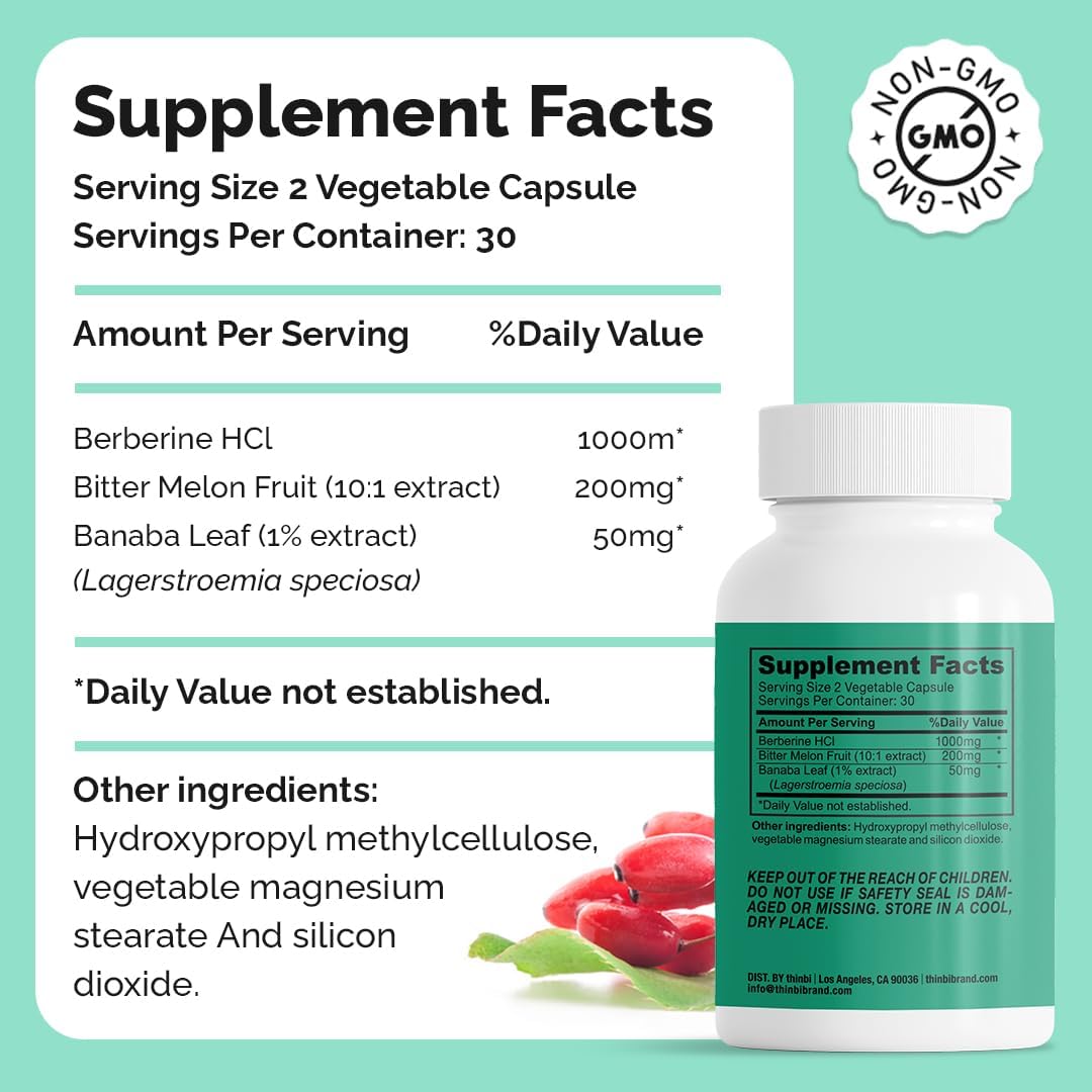 Foto 4 pulgar | Suplemento Artnaturals Berberine En Cápsulas De 1000 Mg - Venta Internacional.