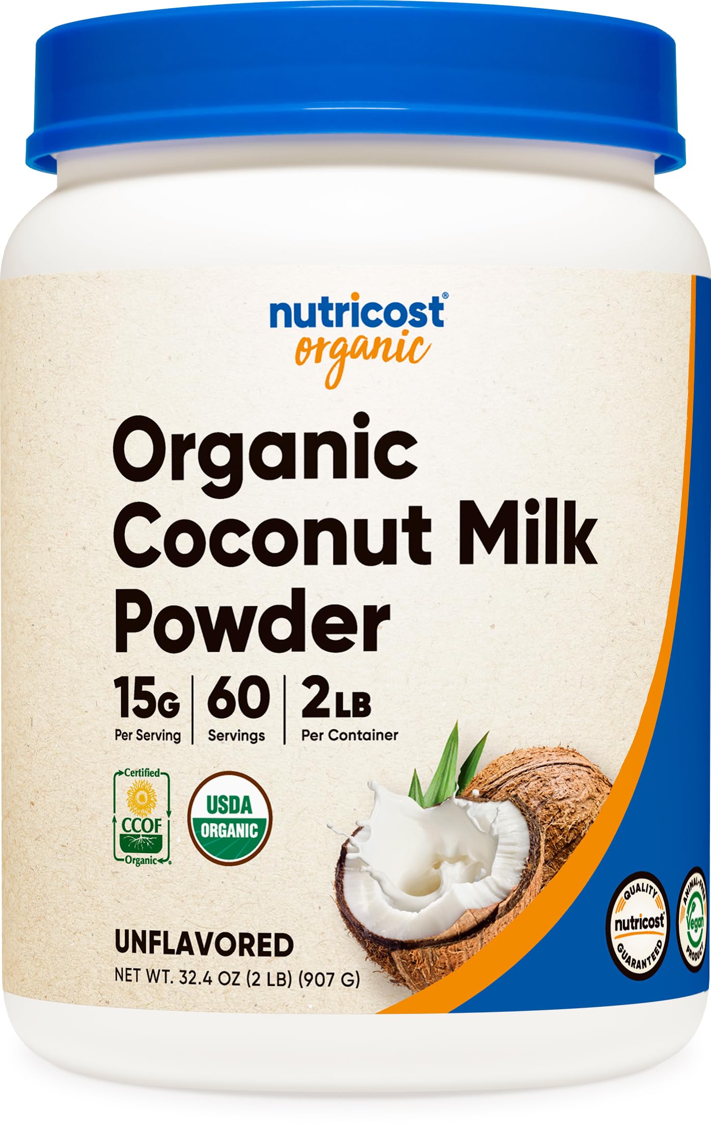 Foto 1 | Leche De Coco En Polvo Nutricost Organic 907 G Sin Ogm - Venta Internacional.