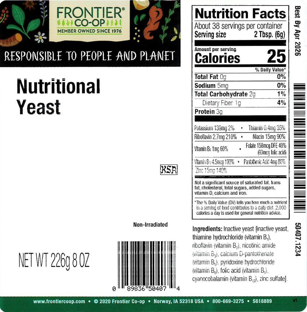 Foto 2 | Levadura Nutricional Frontier Bulk 236 Ml - Venta Internacional.