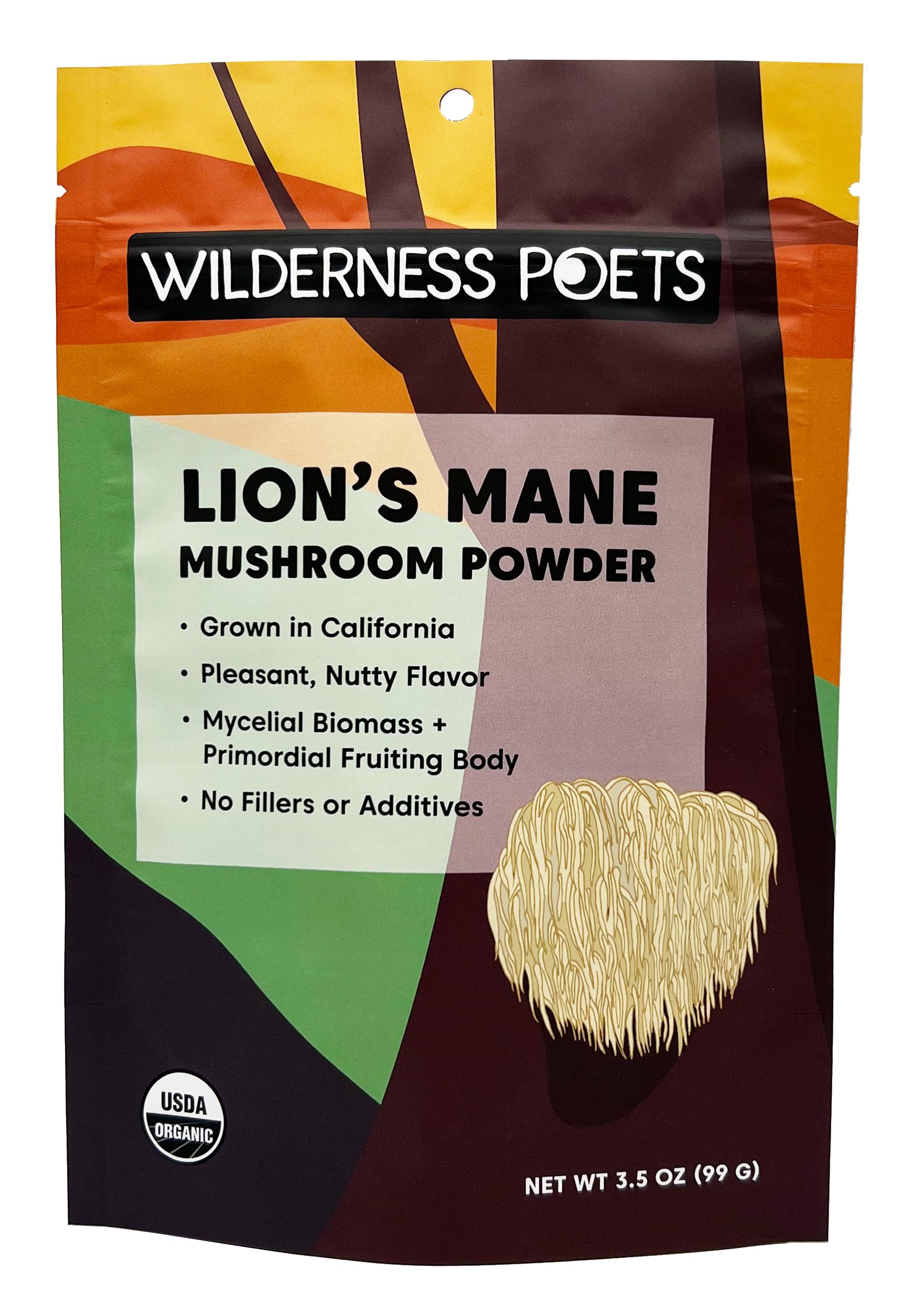 Foto 1 | Melena De León Orgánica Wilderness Poets En Polvo  100 G - Venta Internacional.