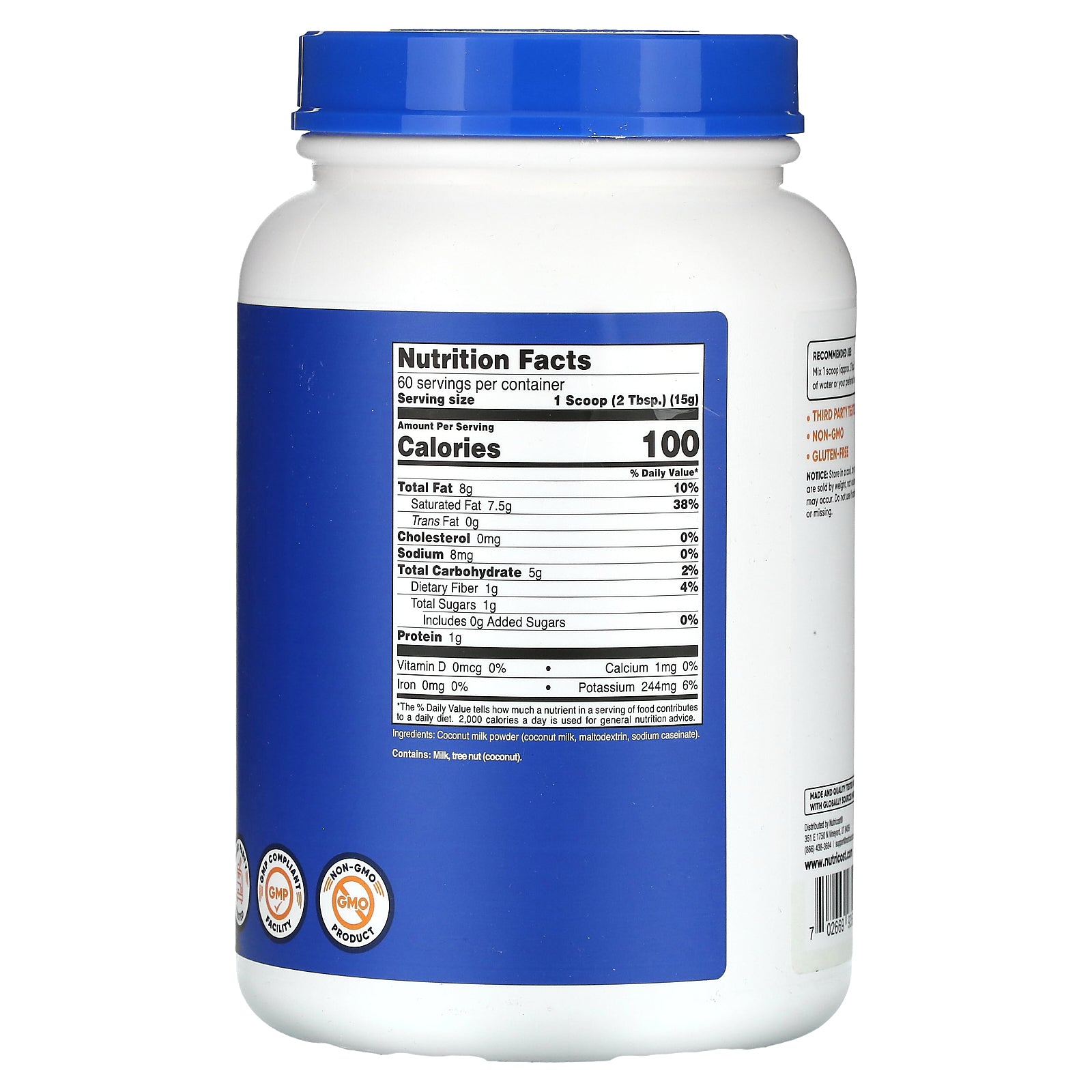 Foto 2 | Leche De Coco En Polvo Nutricost Sin Sabor 907 G - Venta Internacional.
