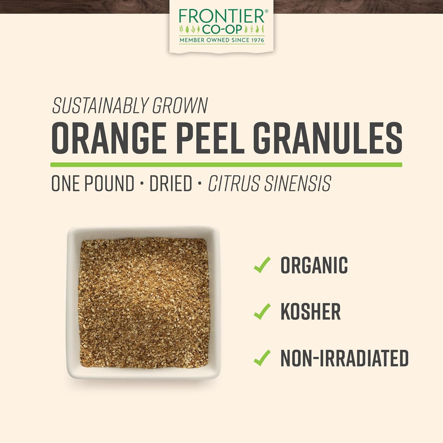 Foto 3 pulgar | Gránulos De Cáscara De Naranja Orgánica Frontier  Envasado A Granel De 454 G - Venta Internacional.
