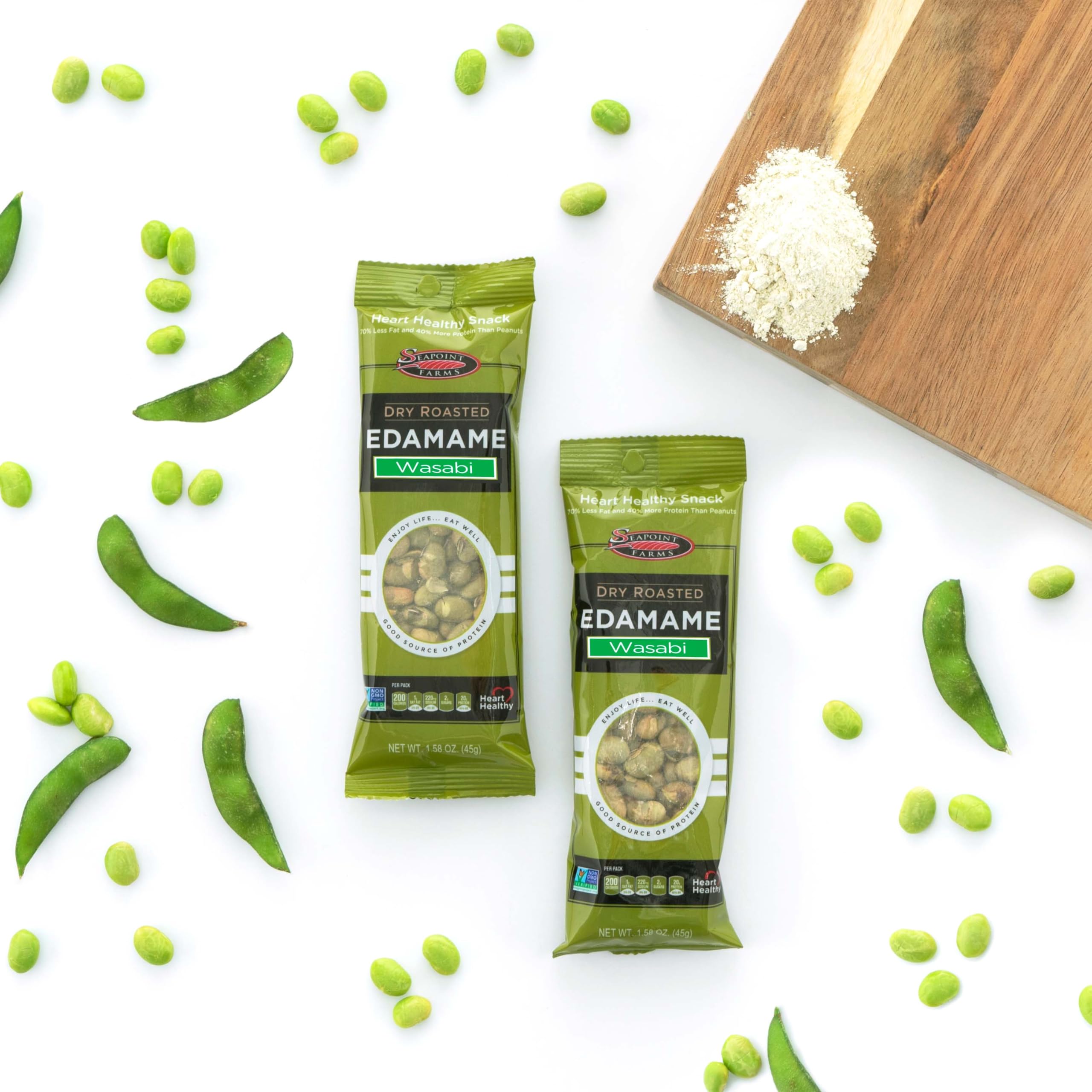 Foto 3 pulgar | Snack Seapoint Farms  Edamame Y Wasabi Tostado En Seco  44 8 G (paquete De 12) - Venta Internacional.